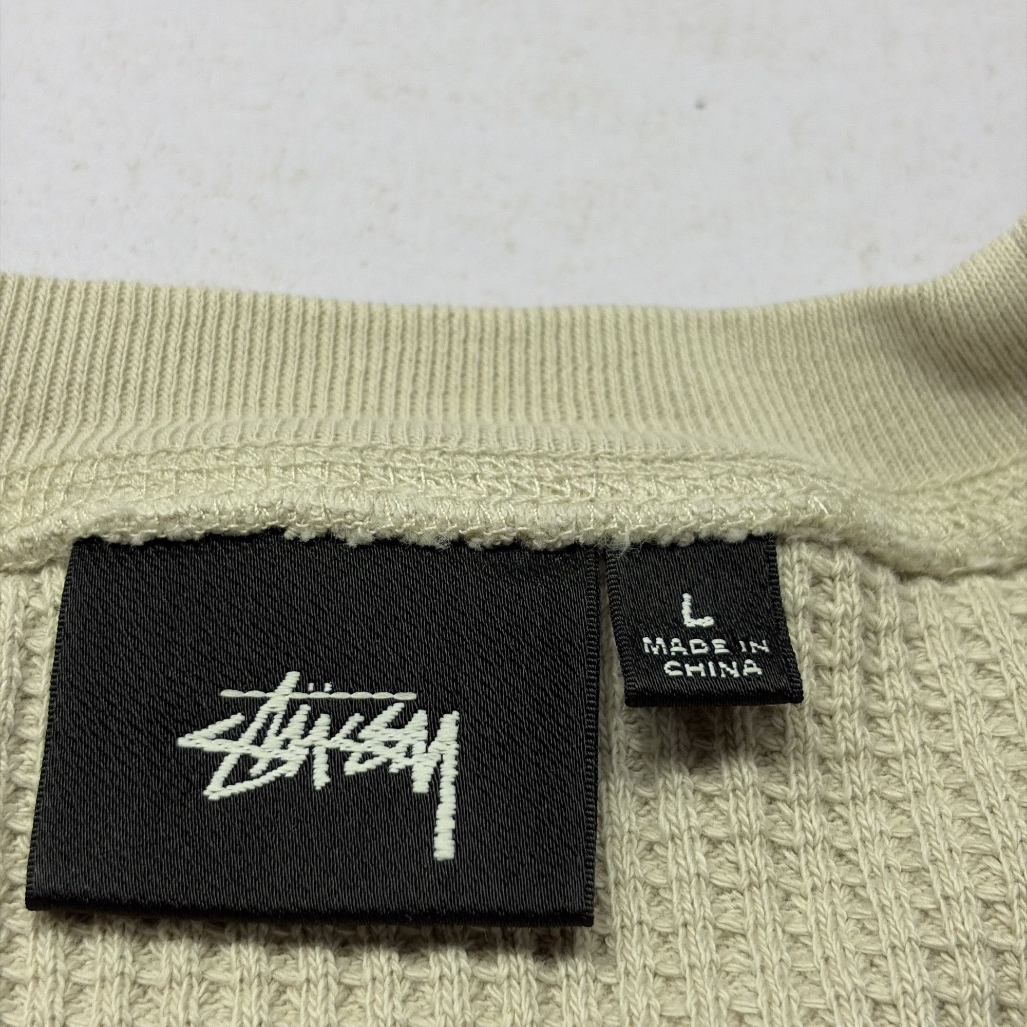 Stussy Stussy Waffle Knit Long Sleeve T-Shirt Size L Size US L / EU 52-54 / 3 - 4 Thumbnail