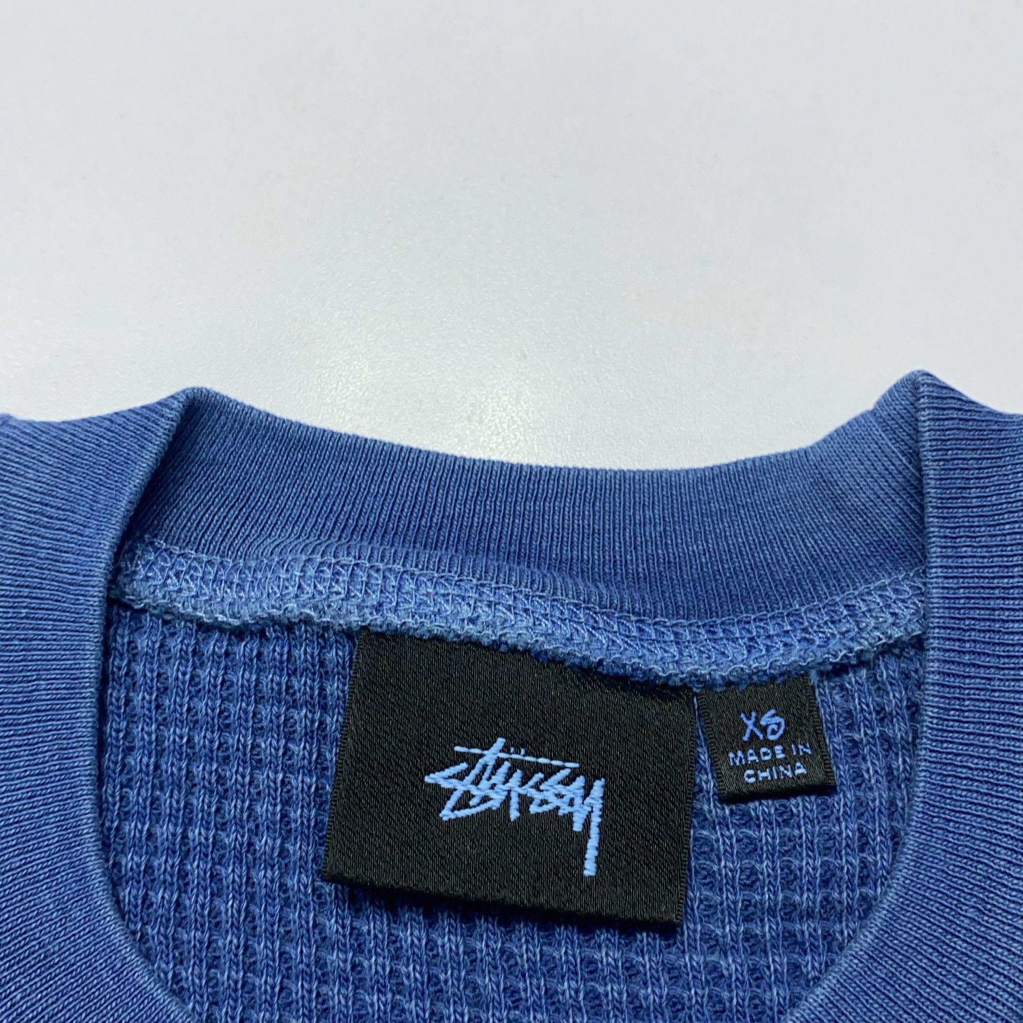 Stussy Stussy Logo Waffle Knit Long Sleeve T-Shirt XS Size US XS / EU 42 / 0 - 3 Thumbnail