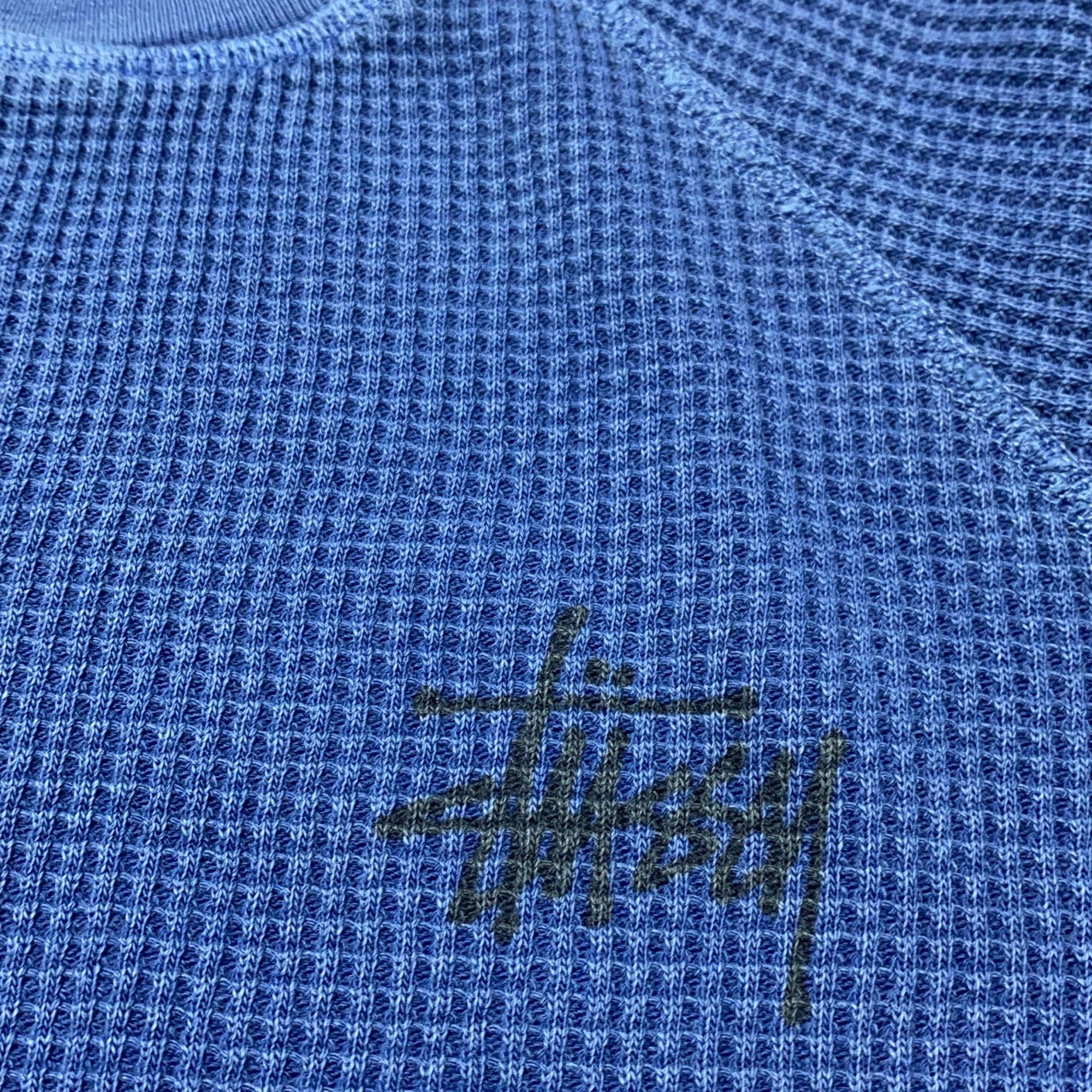 Stussy Stussy Logo Waffle Knit Long Sleeve T-Shirt XS Size US XS / EU 42 / 0 - 4 Thumbnail