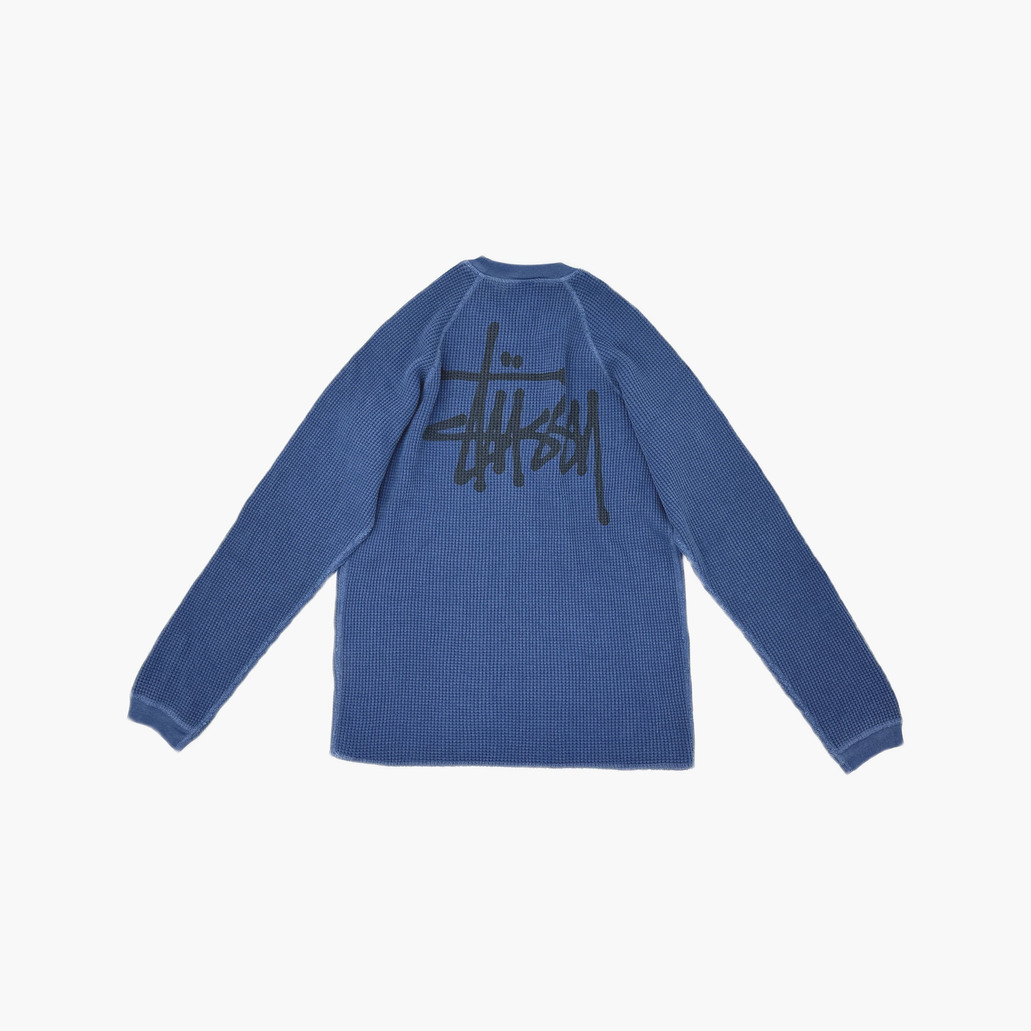 Stussy Stussy Logo Waffle Knit Long Sleeve T-Shirt XS Size US XS / EU 42 / 0 - 2 Thumbnail