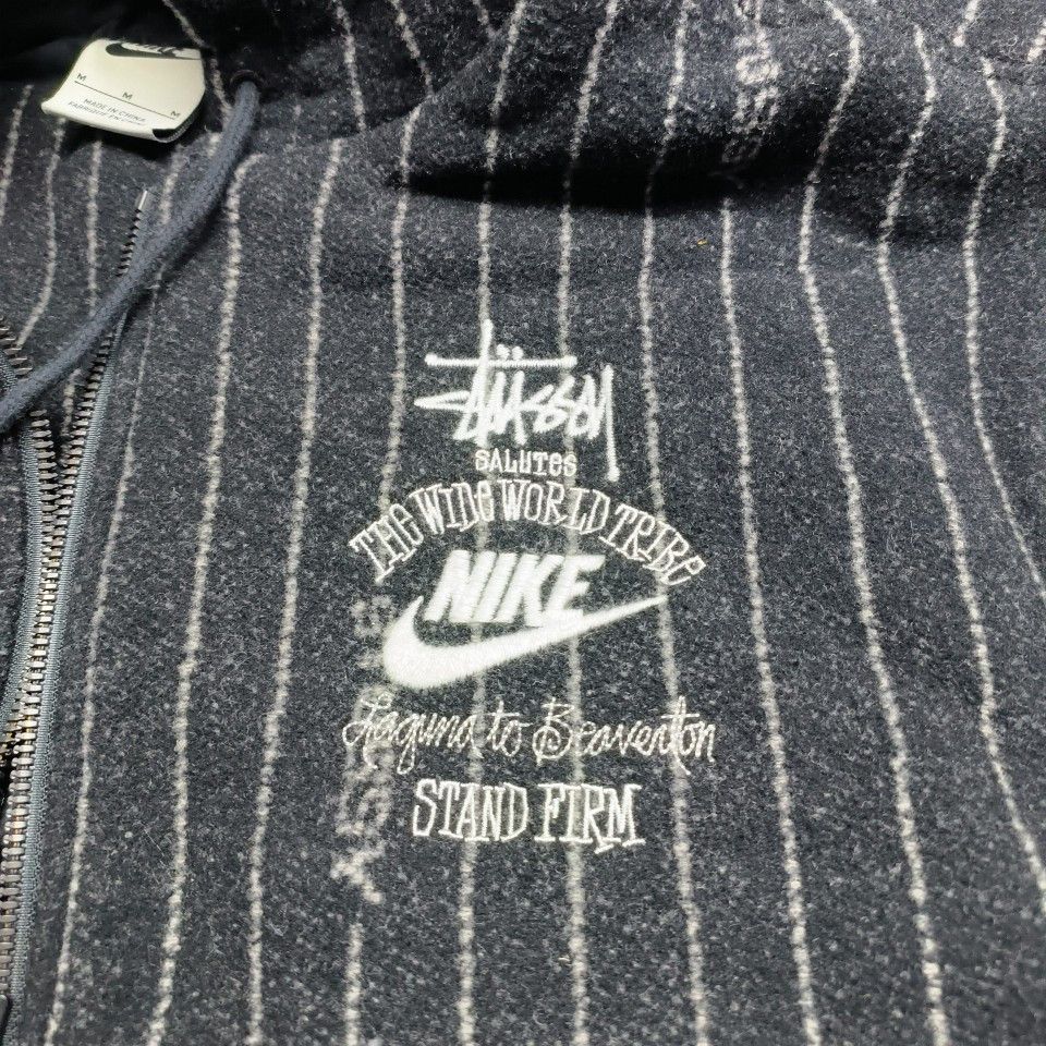 Nike Nike x Stussy Striped Hoodie Jacket Size M Size US M / EU 48-50 / 2 - 3 Thumbnail