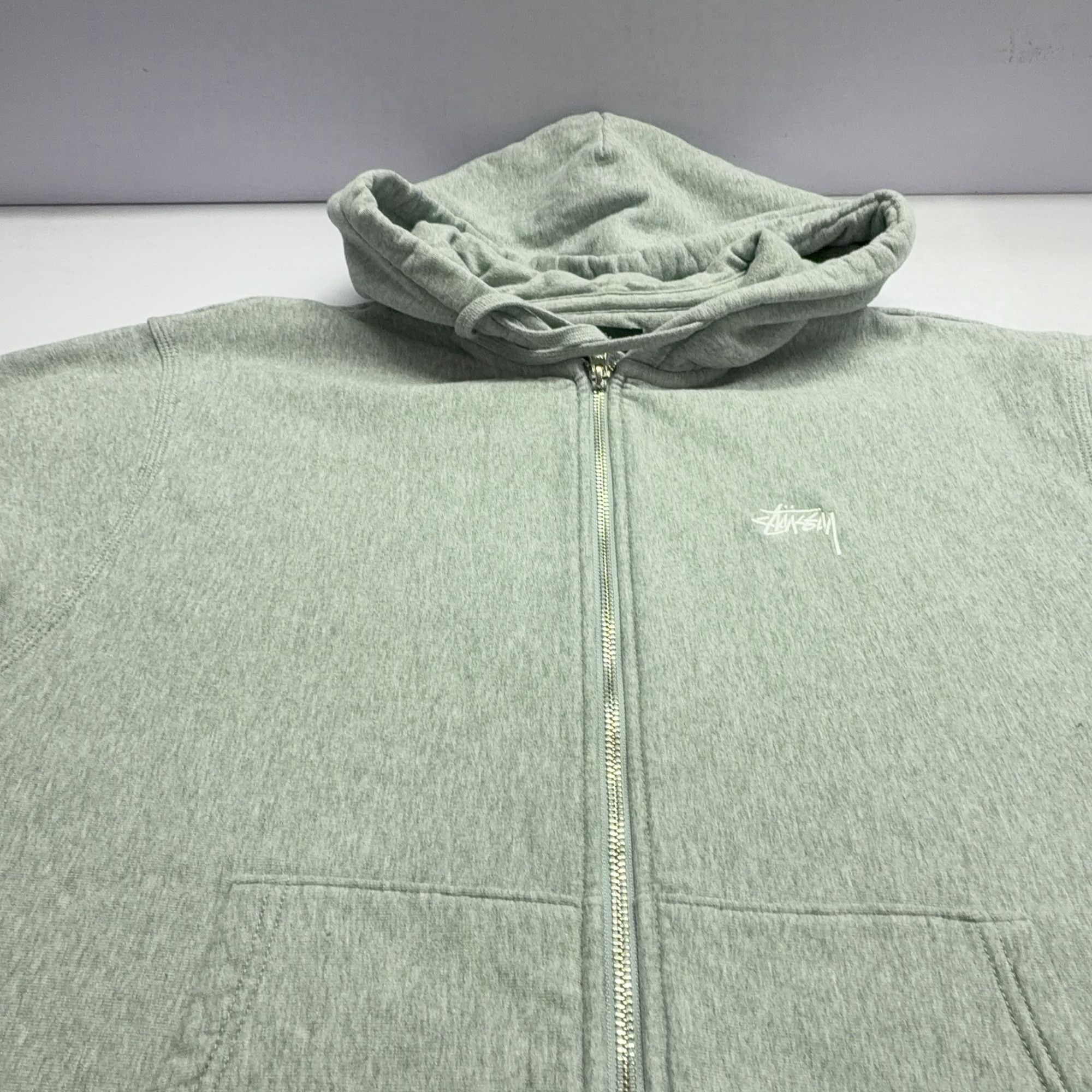 Stussy Stussy Logo Embroidered Zip-up Hoodie Size L Size US L / EU 52-54 / 3 - 8 Thumbnail