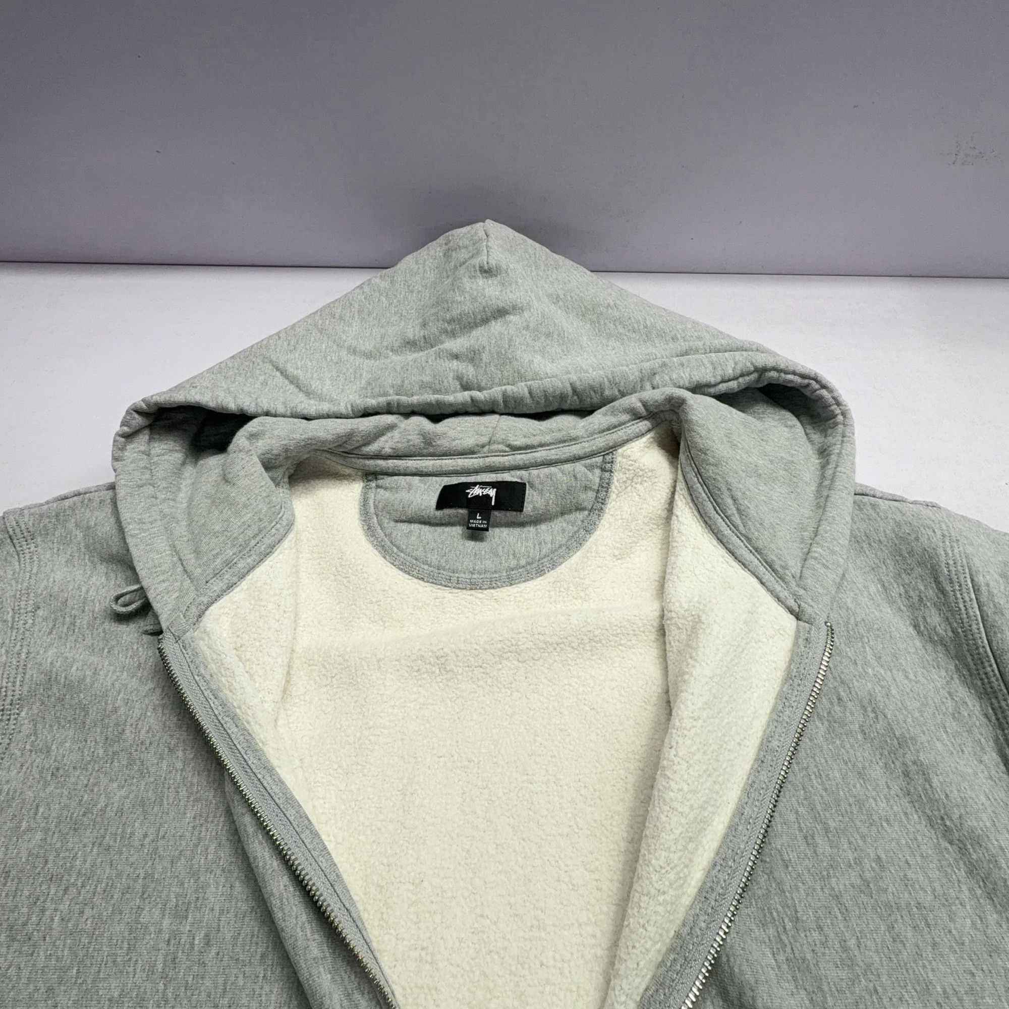 Stussy Stussy Logo Embroidered Zip-up Hoodie Size L Size US L / EU 52-54 / 3 - 7 Thumbnail