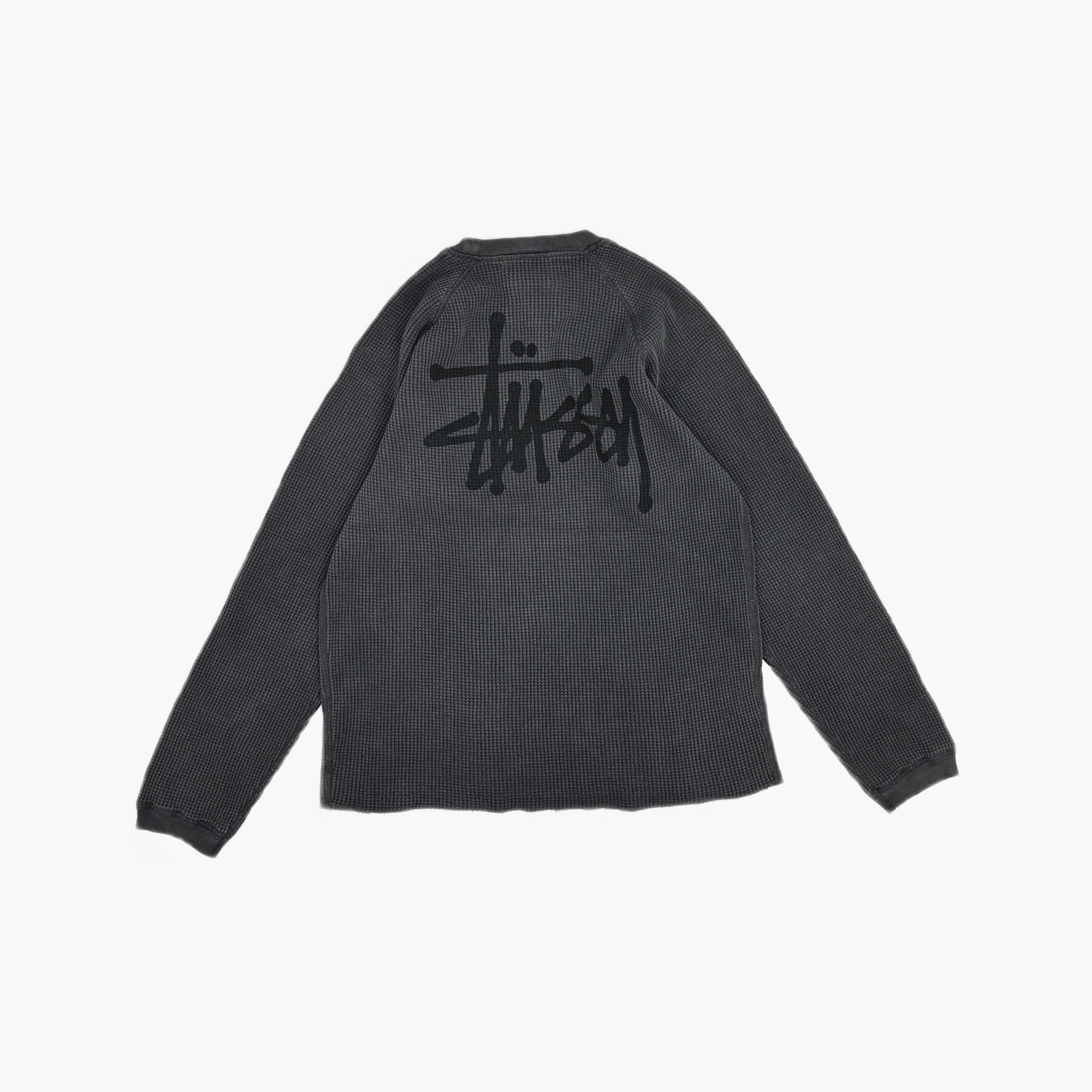 Stussy Stussy Waffle Knit Logo Long Sleeve T-Shirt Size M Size US M / EU 48-50 / 2 - 2 Thumbnail