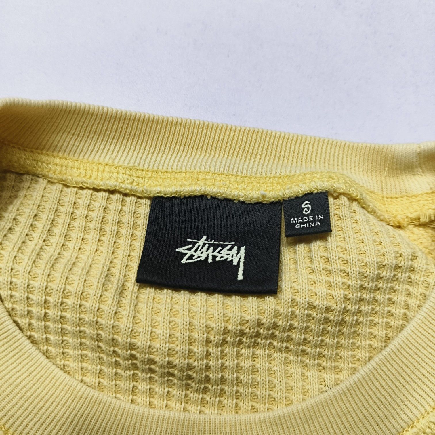Stussy Stussy Waffle Logo Long Sleeve T-Shirt Size S Size US S / EU 44-46 / 1 - 3 Thumbnail