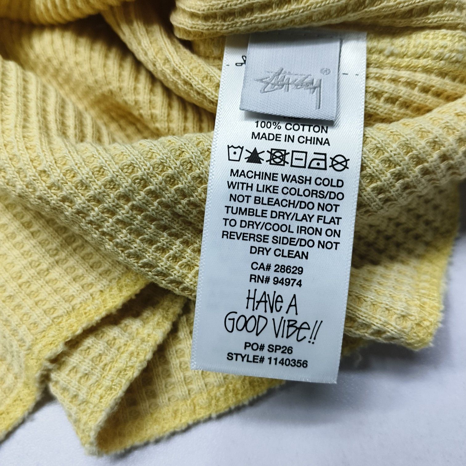 Stussy Stussy Waffle Logo Long Sleeve T-Shirt Size S Size US S / EU 44-46 / 1 - 5 Thumbnail