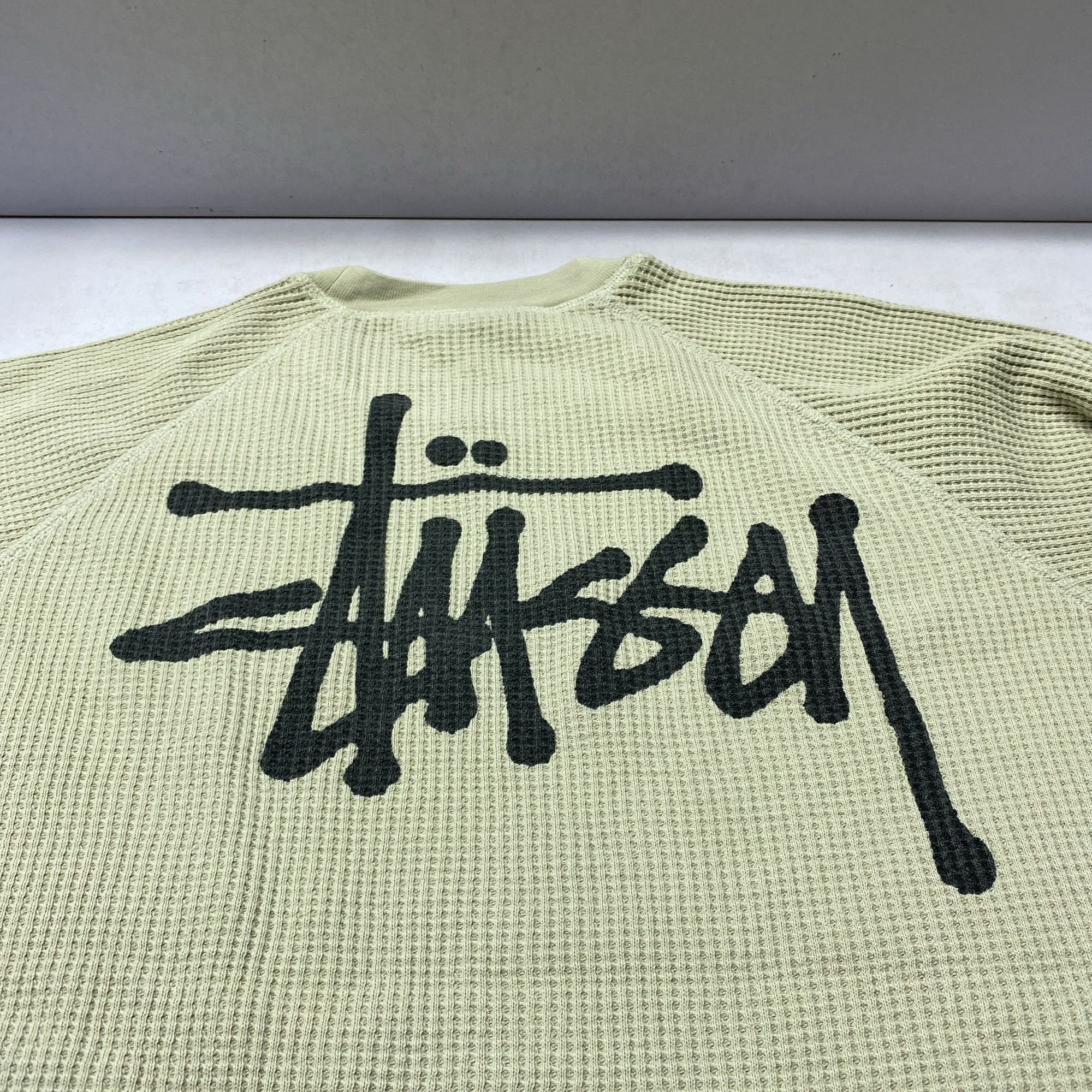 Stussy Stussy Waffle Knit Logo Long Sleeve T-Shirt Size M Size US M / EU 48-50 / 2 - 6 Thumbnail