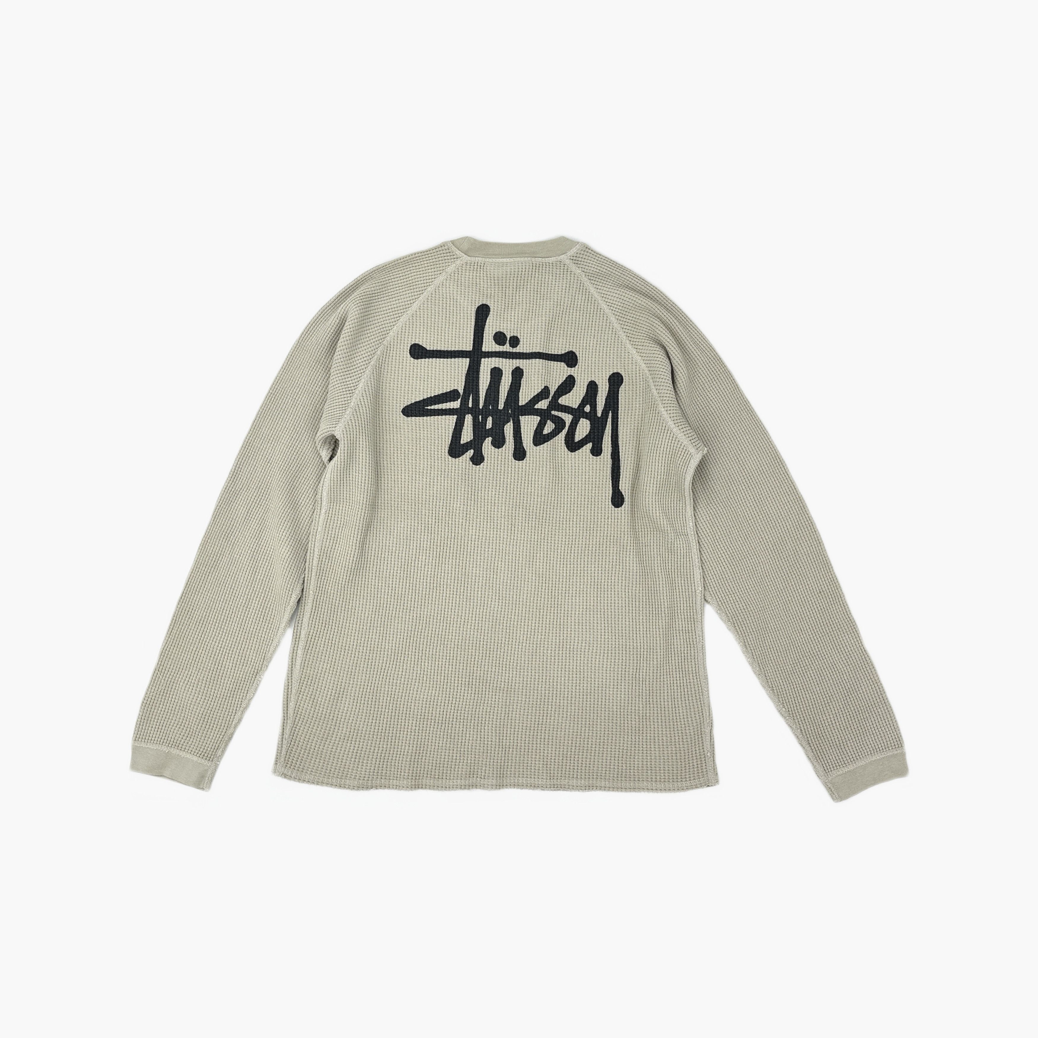 Stussy Stussy Waffle Knit Logo Long Sleeve T-Shirt Size M Size US M / EU 48-50 / 2 - 2 Thumbnail