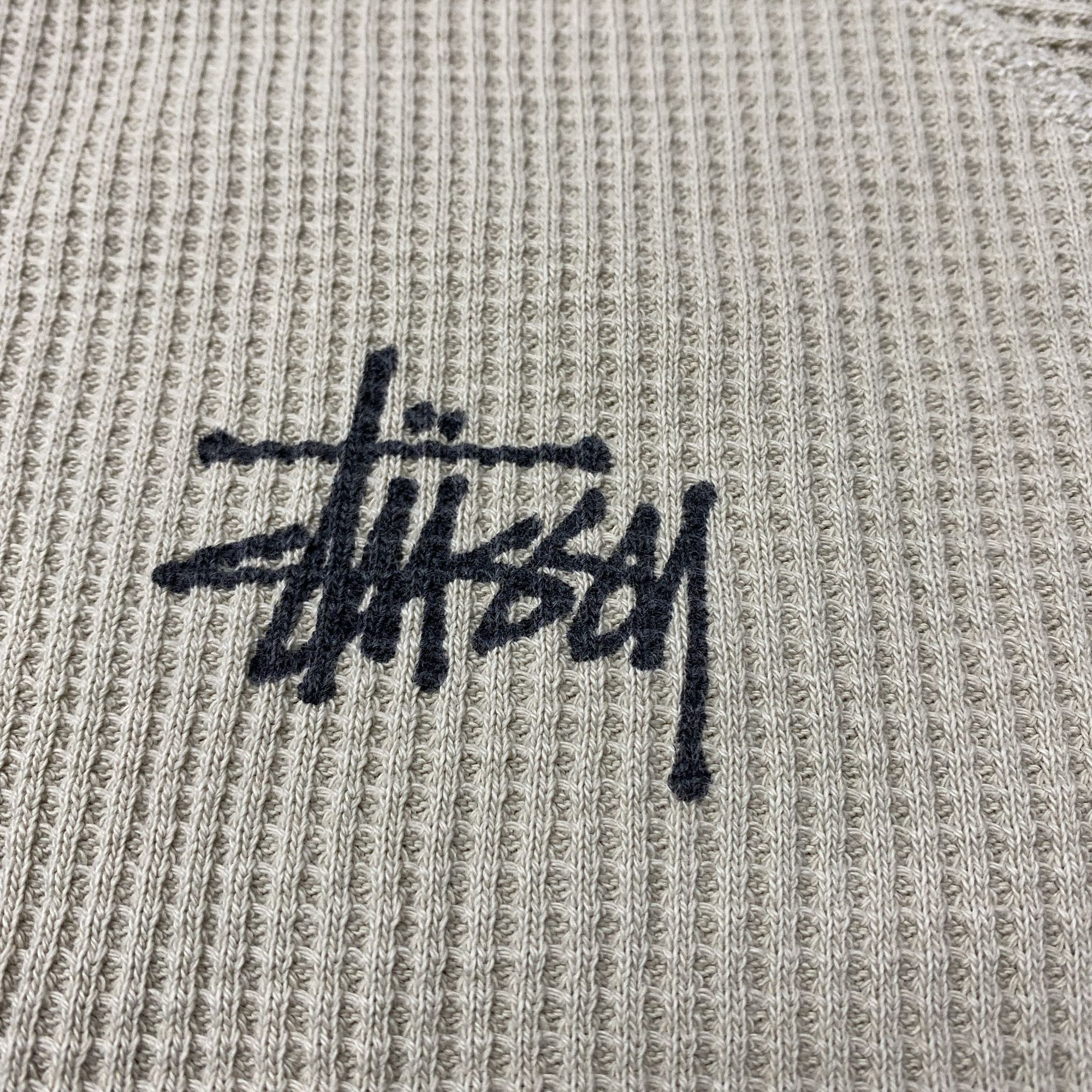Stussy Stussy Waffle Knit Logo Long Sleeve T-Shirt Size M Size US M / EU 48-50 / 2 - 4 Thumbnail