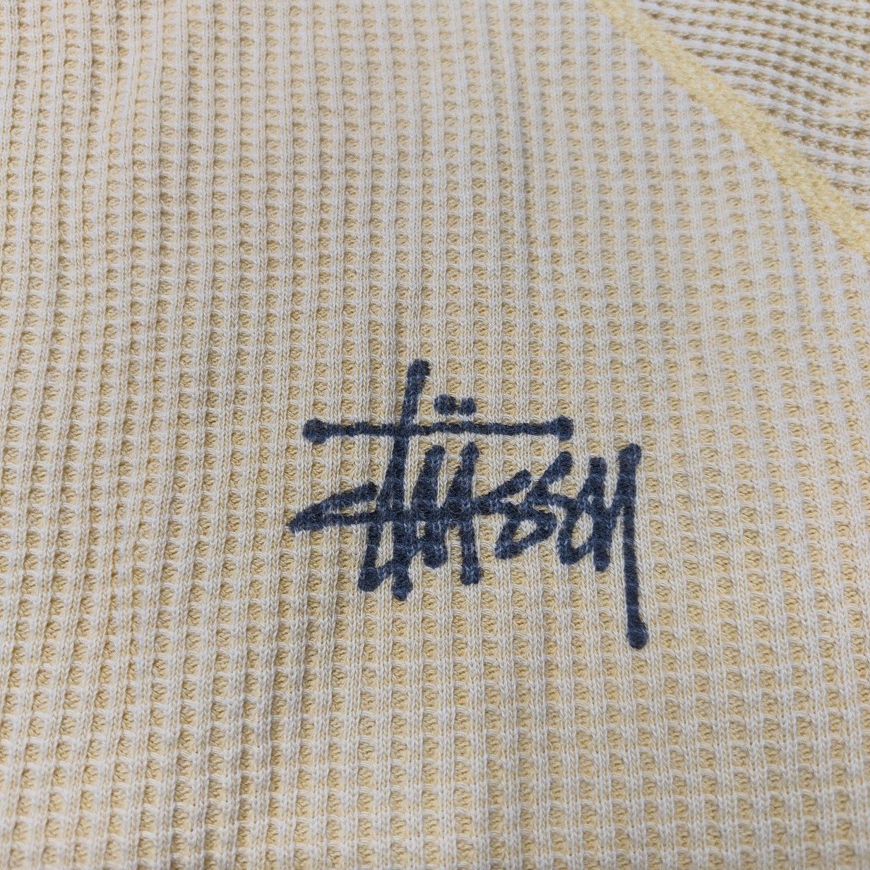 Stussy Stussy Logo Waffle Knit Long Sleeve Size S Size US S / EU 44-46 / 1 - 5 Thumbnail