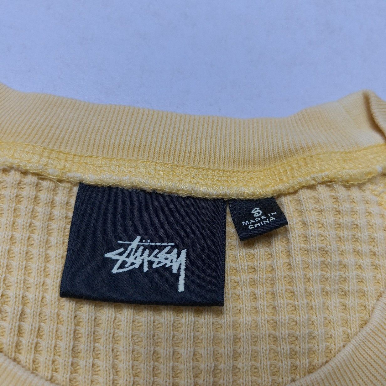 Stussy Stussy Logo Waffle Knit Long Sleeve Size S Size US S / EU 44-46 / 1 - 4 Thumbnail