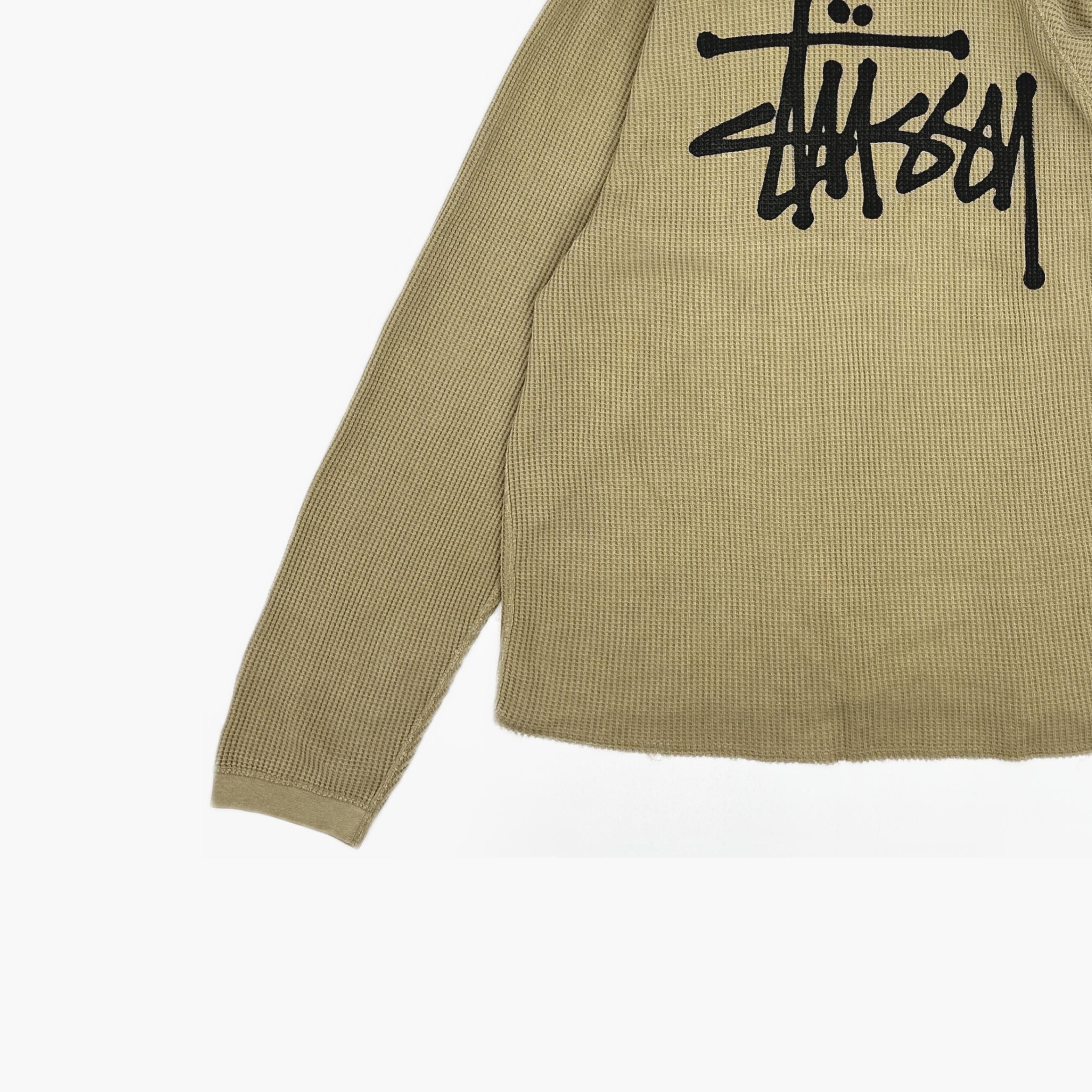 Stussy Stüssy Waffle Knit Logo Long Sleeve T-Shirt Size XL Size US XL / EU 56 / 4 - 4 Thumbnail
