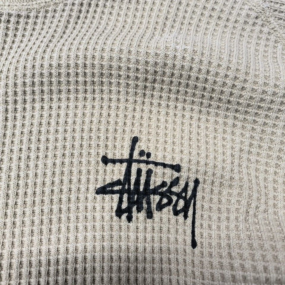 Stussy Stüssy Waffle Knit Logo Long Sleeve T-Shirt Size XL Size US XL / EU 56 / 4 - 13 Thumbnail