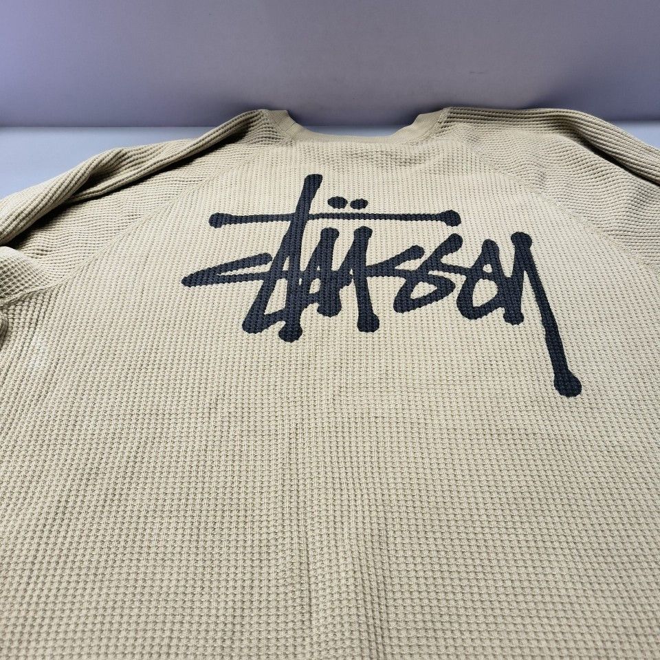 Stussy Stüssy Waffle Knit Logo Long Sleeve T-Shirt Size XL Size US XL / EU 56 / 4 - 12 Thumbnail