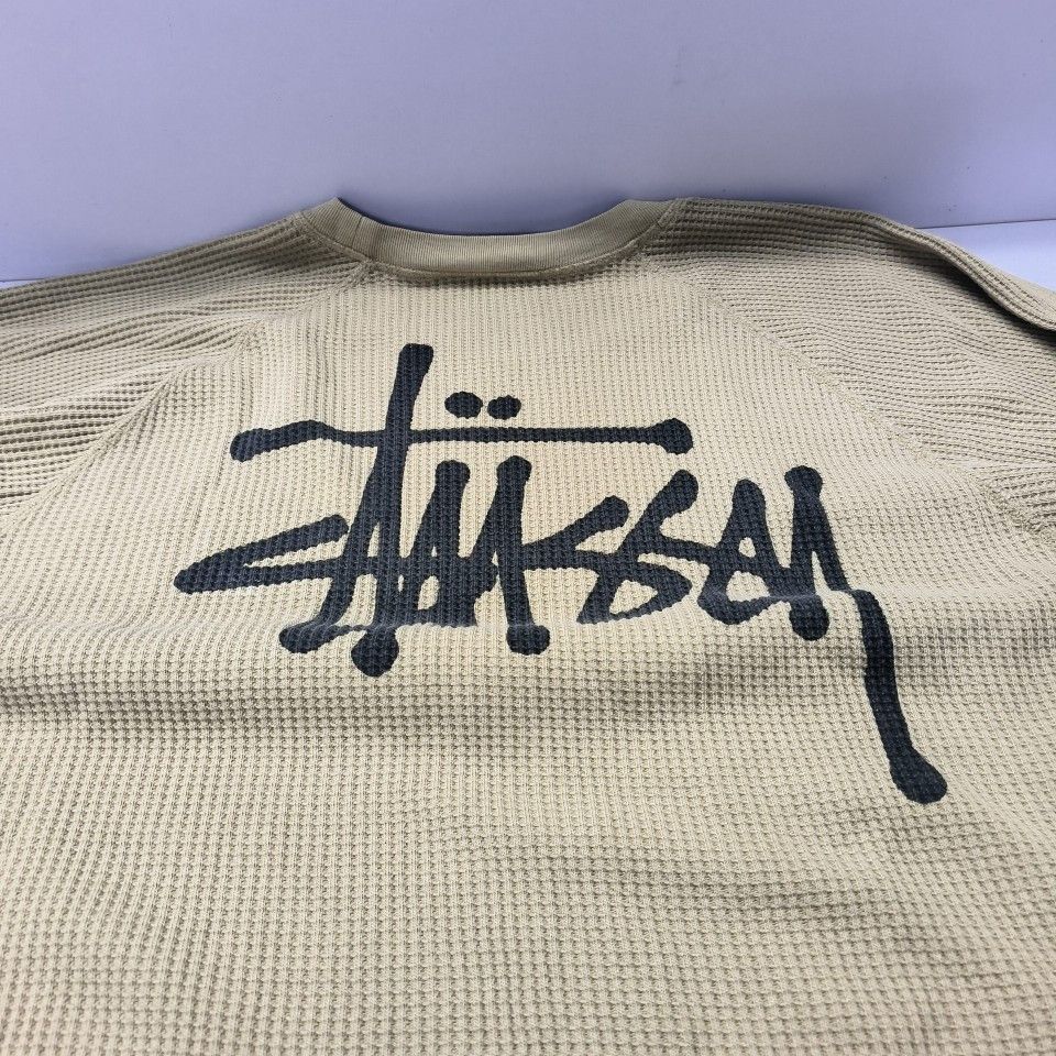 Stussy Stüssy Waffle Knit Logo Long Sleeve T-Shirt Size XL Size US XL / EU 56 / 4 - 16 Thumbnail