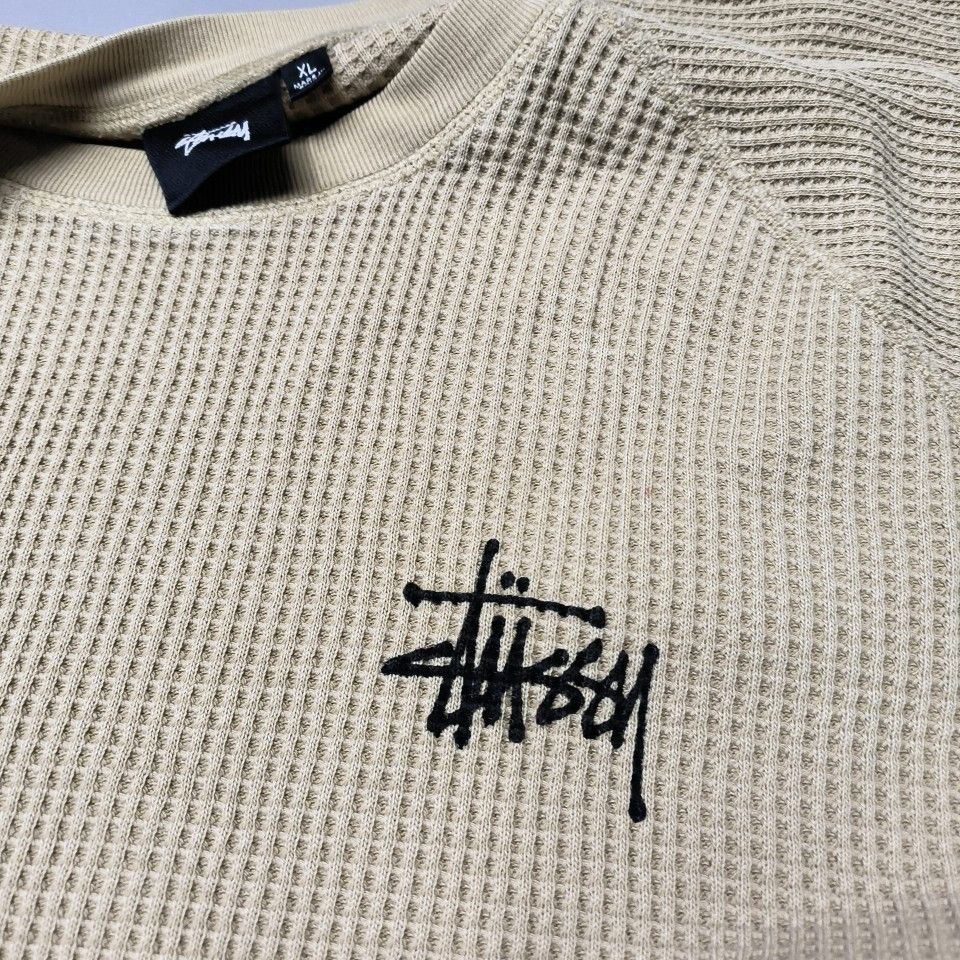 Stussy Stüssy Waffle Knit Logo Long Sleeve T-Shirt Size XL Size US XL / EU 56 / 4 - 6 Thumbnail