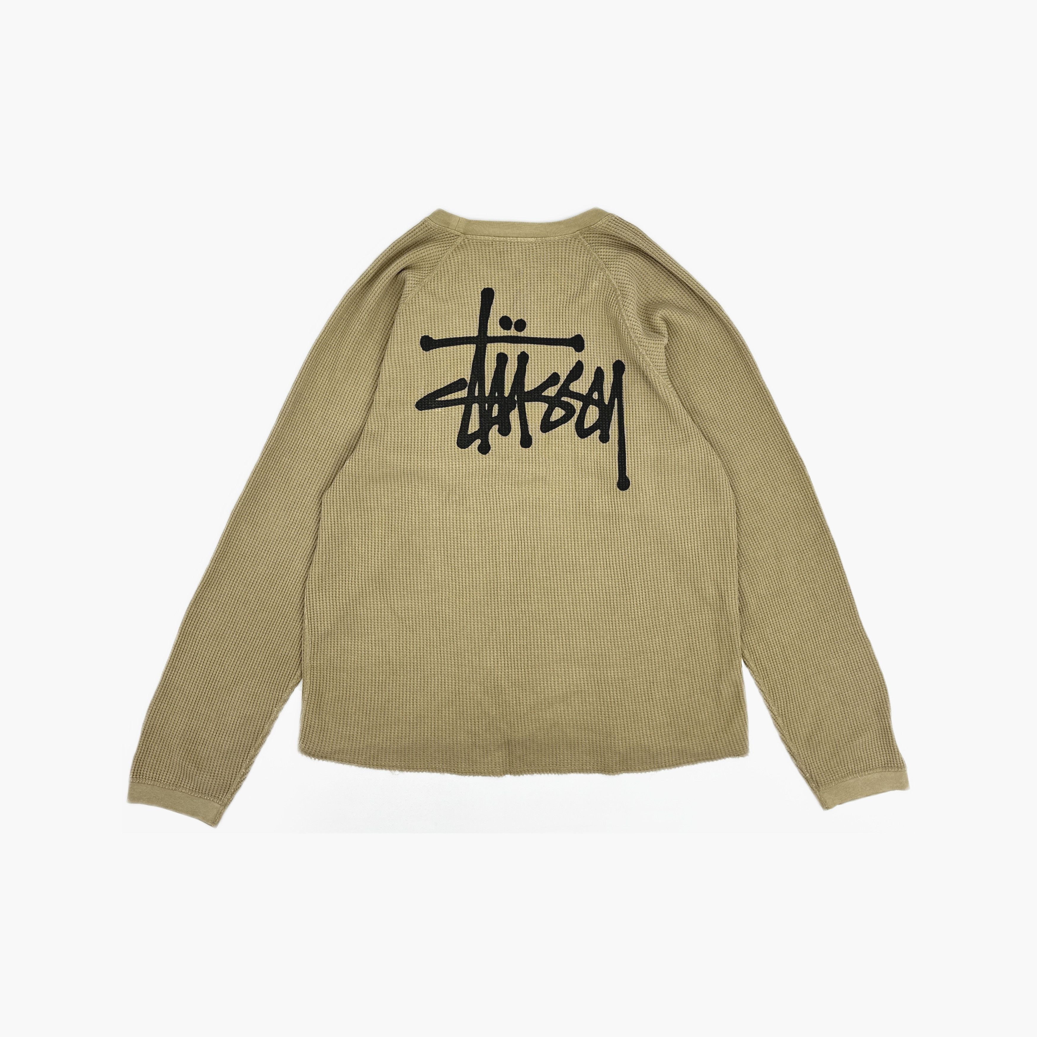 Stussy Stüssy Waffle Knit Logo Long Sleeve T-Shirt Size XL Size US XL / EU 56 / 4 - 2 Thumbnail