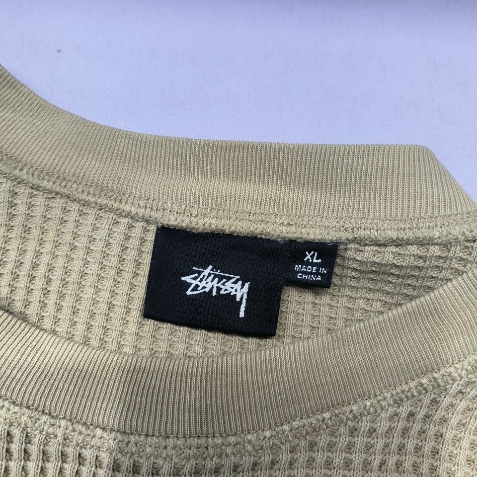 Stussy Stüssy Waffle Knit Logo Long Sleeve T-Shirt Size XL Size US XL / EU 56 / 4 - 14 Thumbnail