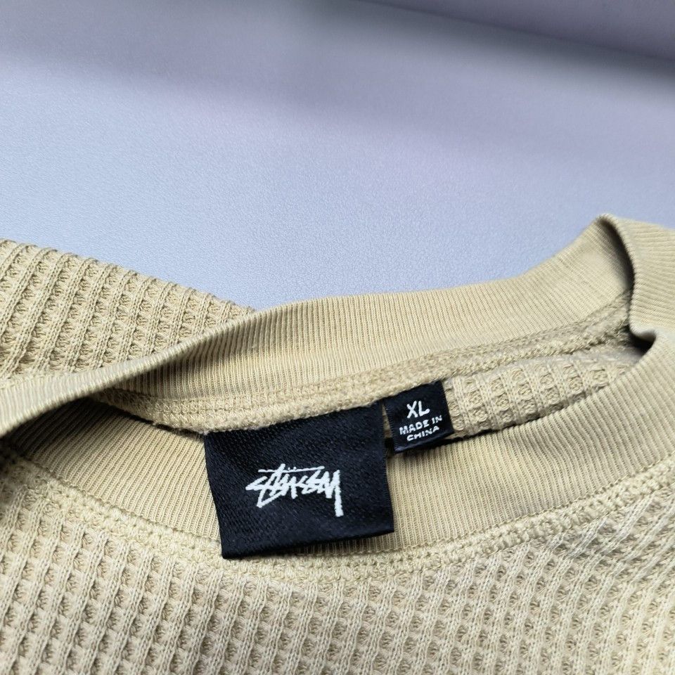 Stussy Stüssy Waffle Knit Logo Long Sleeve T-Shirt Size XL Size US XL / EU 56 / 4 - 7 Thumbnail
