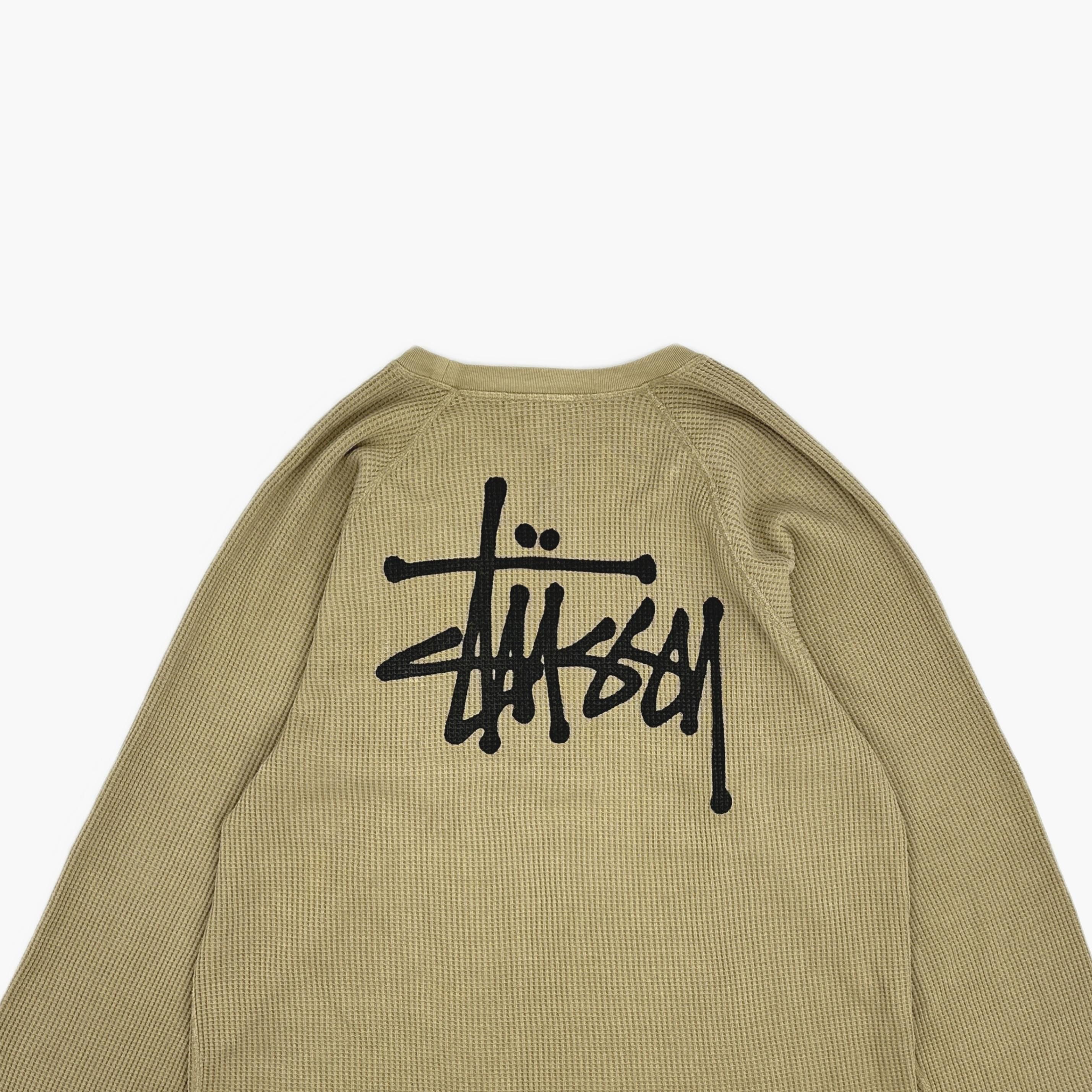 Stussy Stüssy Waffle Knit Logo Long Sleeve T-Shirt Size XL Size US XL / EU 56 / 4 - 3 Thumbnail