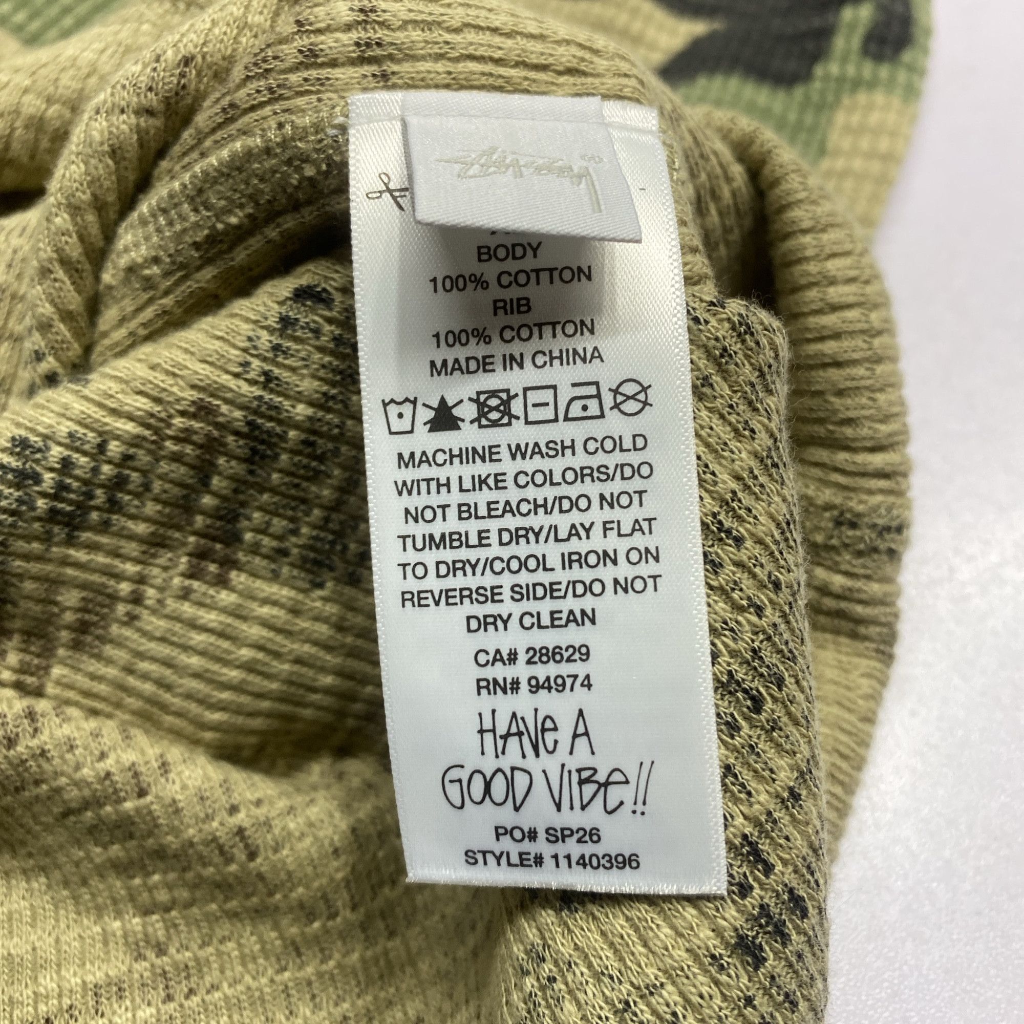 Stussy Stussy Camo Thermal Long Sleeve Shirt Size XL Size US XL / EU 56 / 4 - 3 Thumbnail