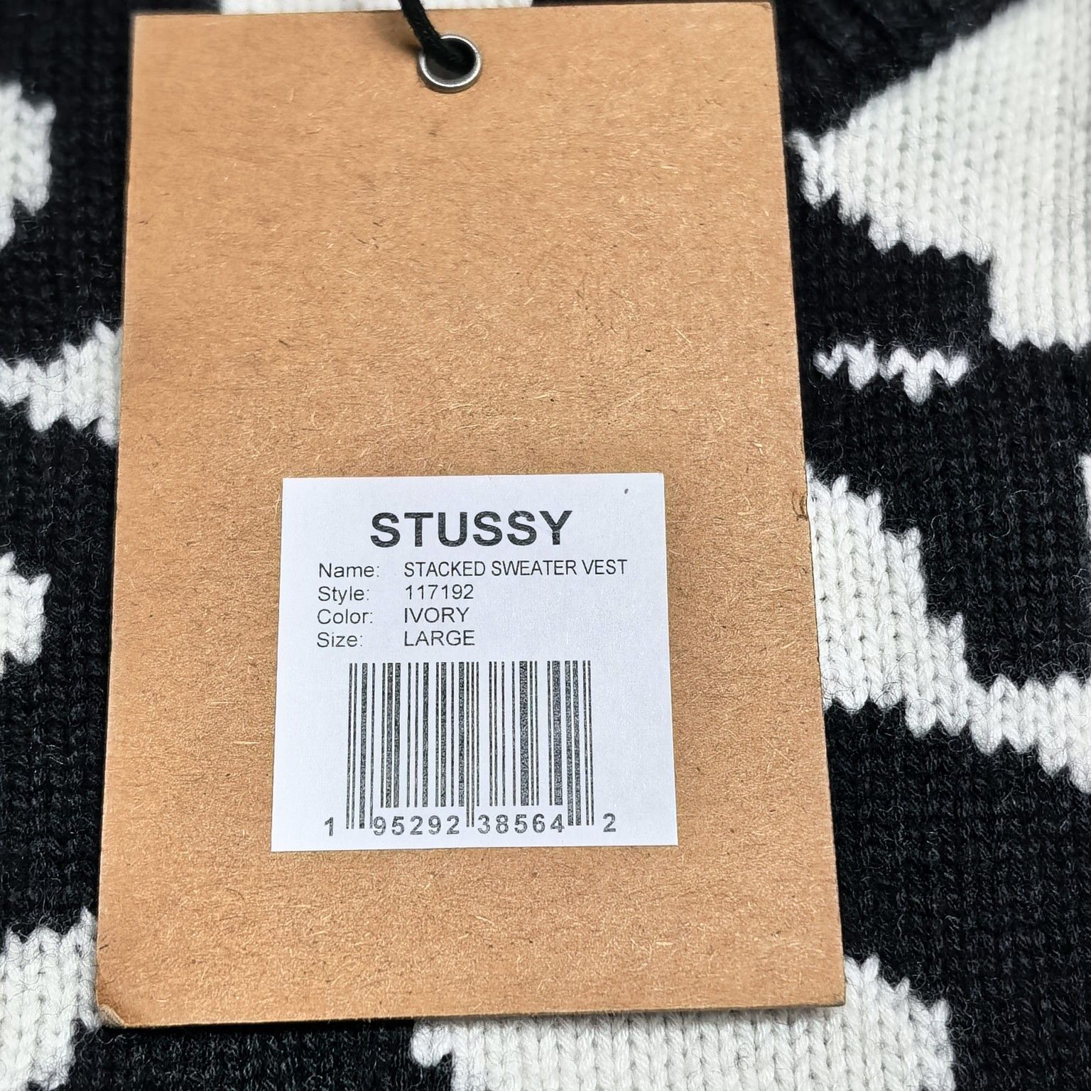 Stussy Stussy Stacked Logo Sweater Vest Size L Size US L / EU 52-54 / 3 - 3 Thumbnail