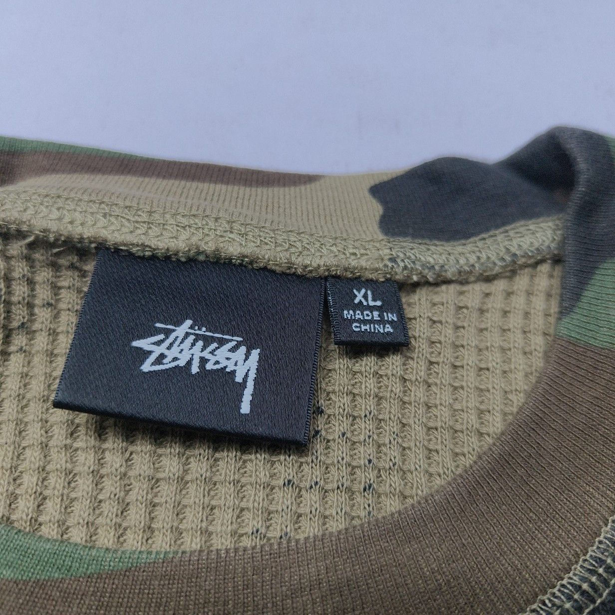Stussy Stussy Camo Waffle Long Sleeve T-Shirt Size XL Size US XL / EU 56 / 4 - 3 Thumbnail