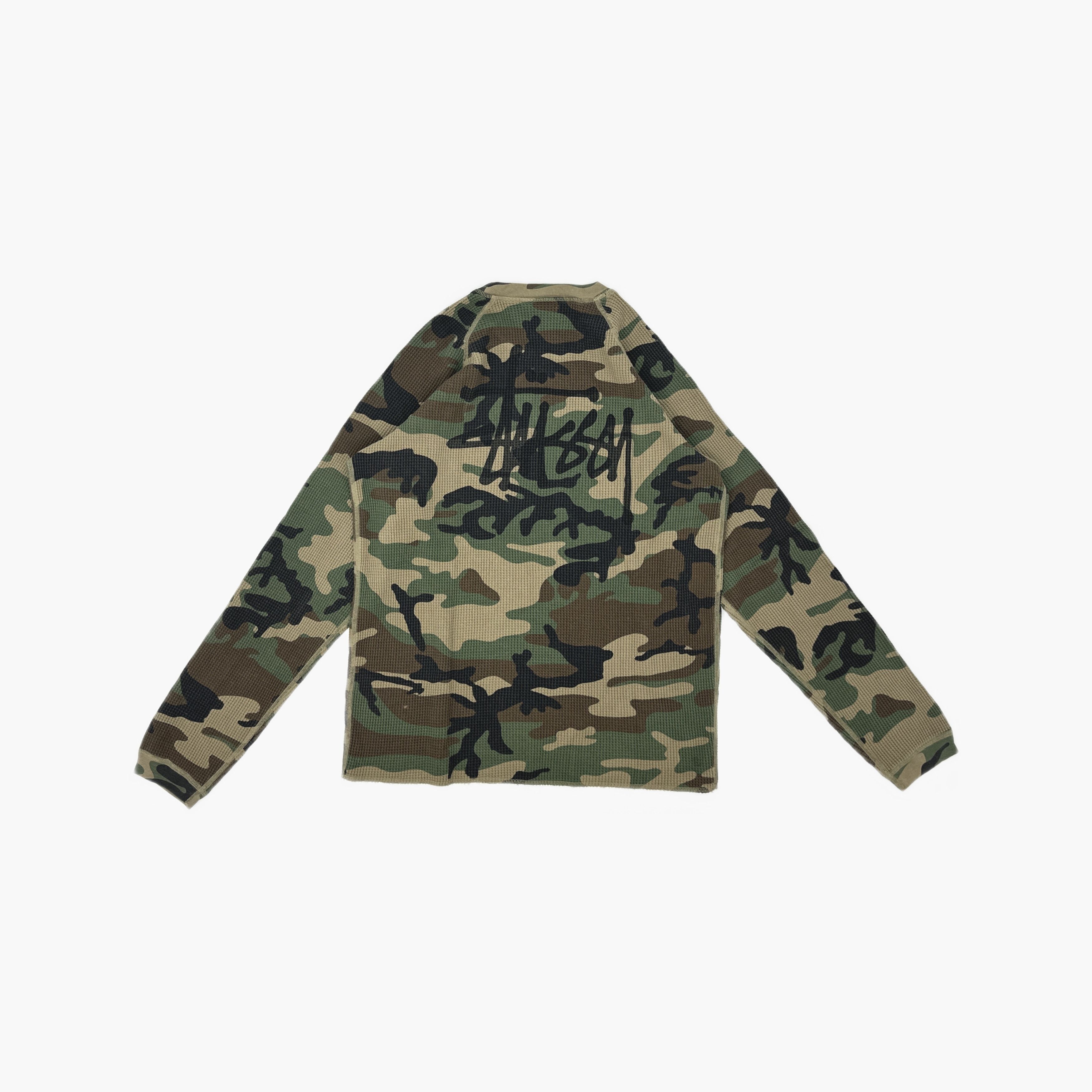 Stussy Stussy Camo Waffle Long Sleeve T-Shirt Size XL Size US XL / EU 56 / 4 - 2 Thumbnail