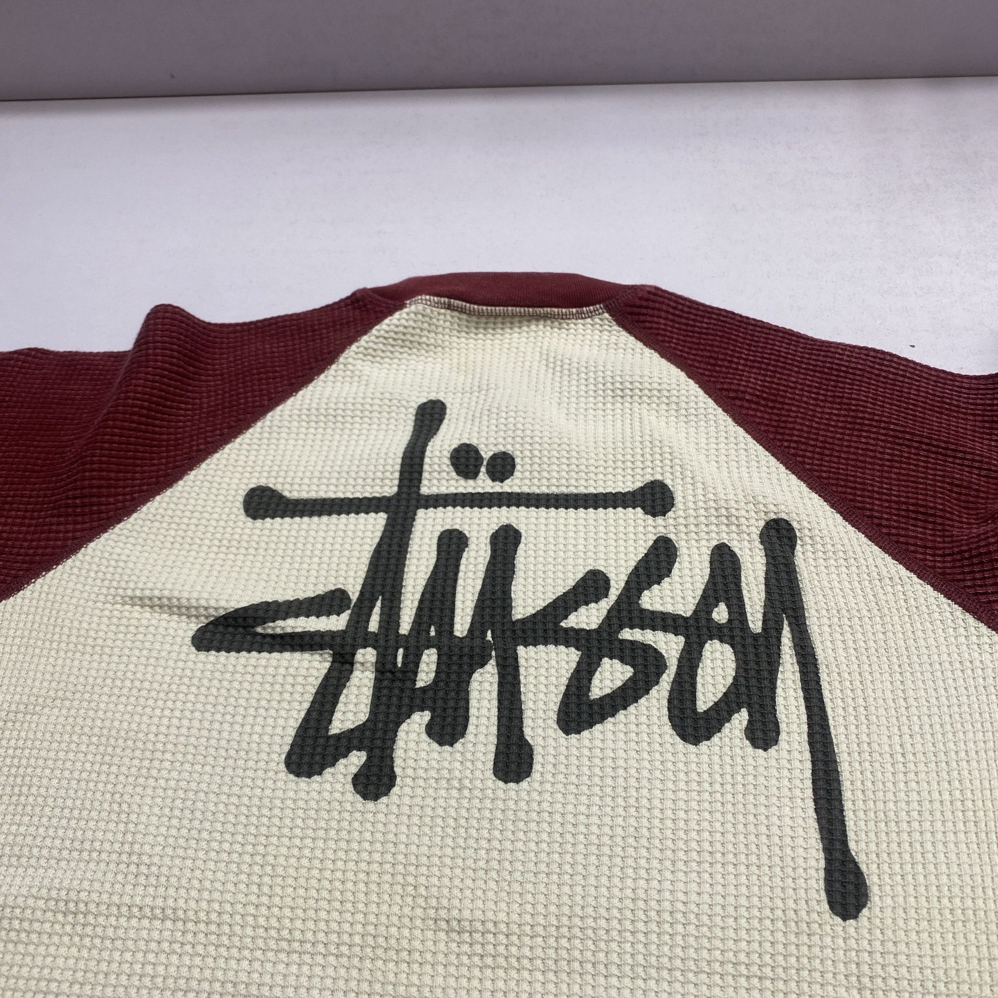 Stussy Stussy Two Tone Thermal Long Sleeve T-Shirt Size S Size US S / EU 44-46 / 1 - 3 Thumbnail