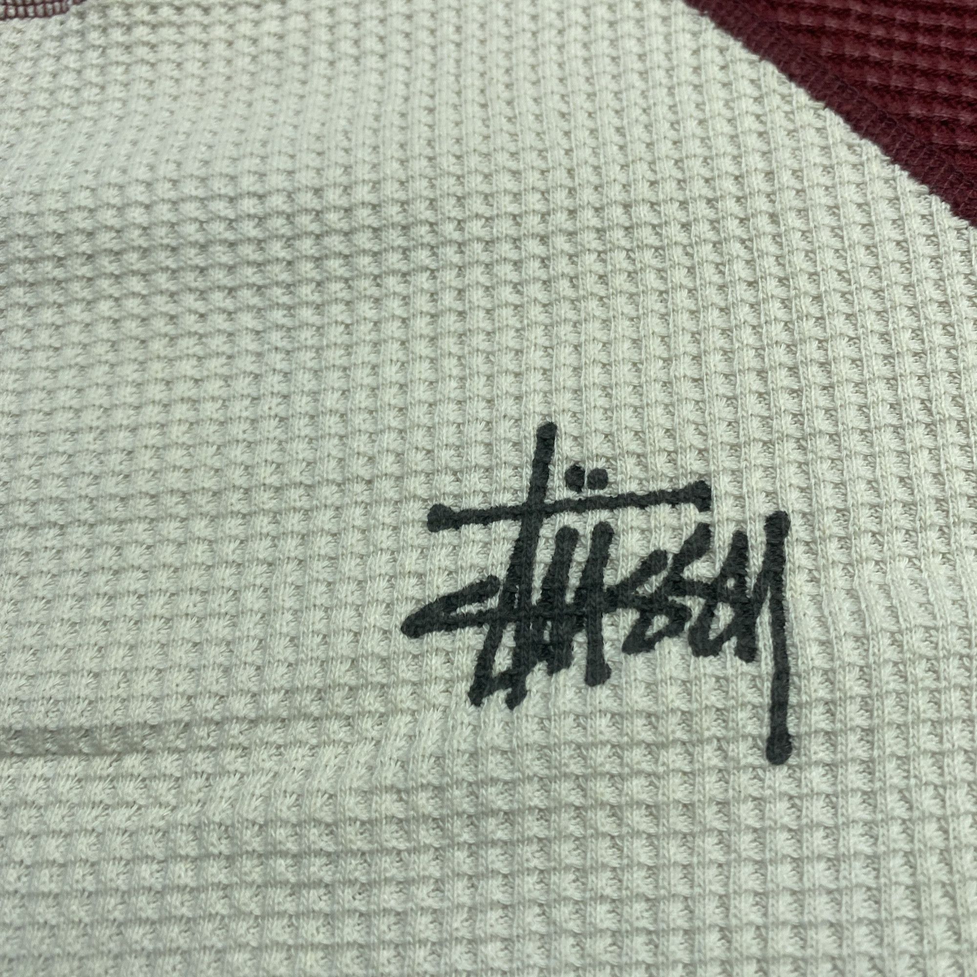Stussy Stussy Two Tone Thermal Long Sleeve T-Shirt Size S Size US S / EU 44-46 / 1 - 4 Thumbnail