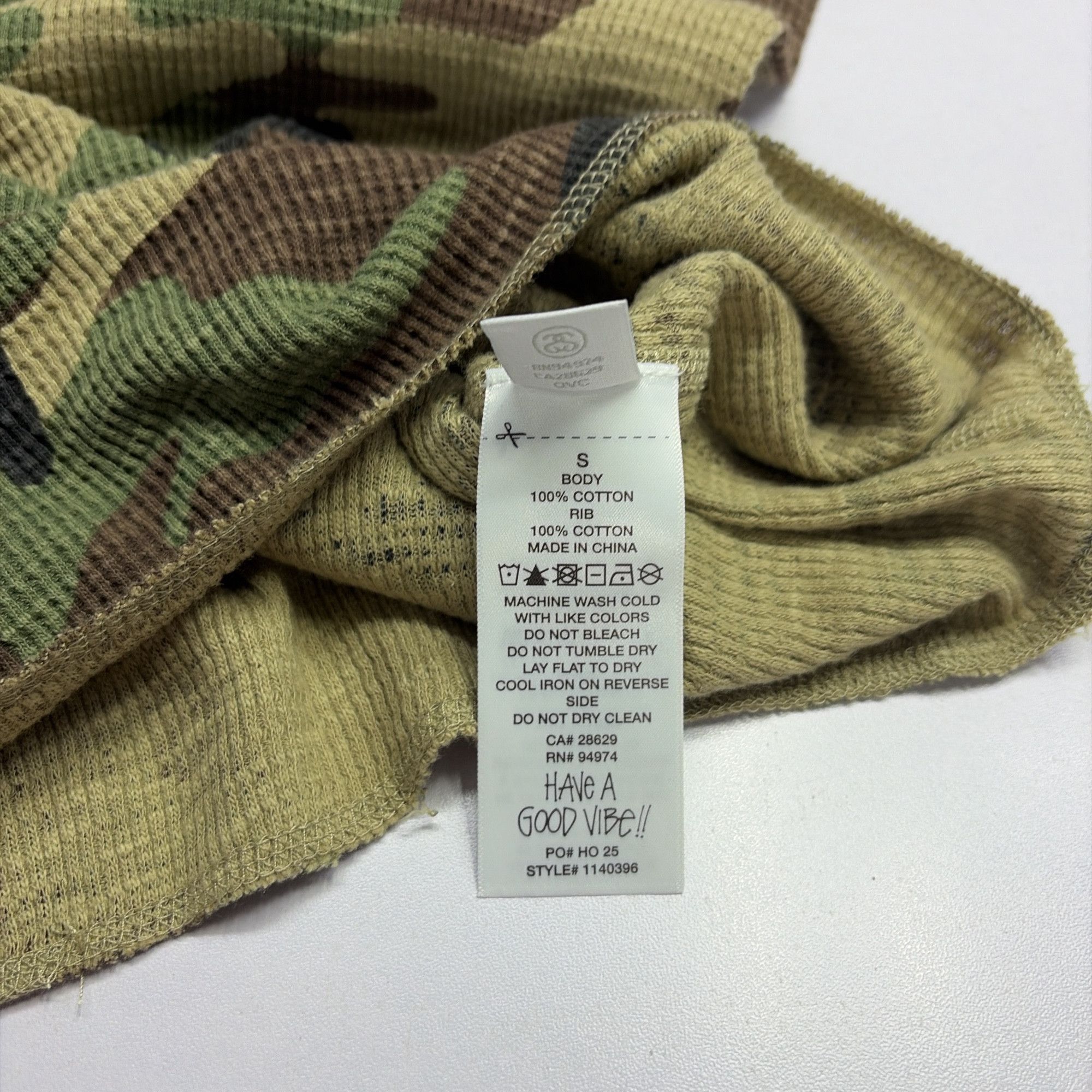 Stussy Stussy Camo Thermal Long Sleeve T-Shirt Size S Size US S / EU 44-46 / 1 - 8 Thumbnail