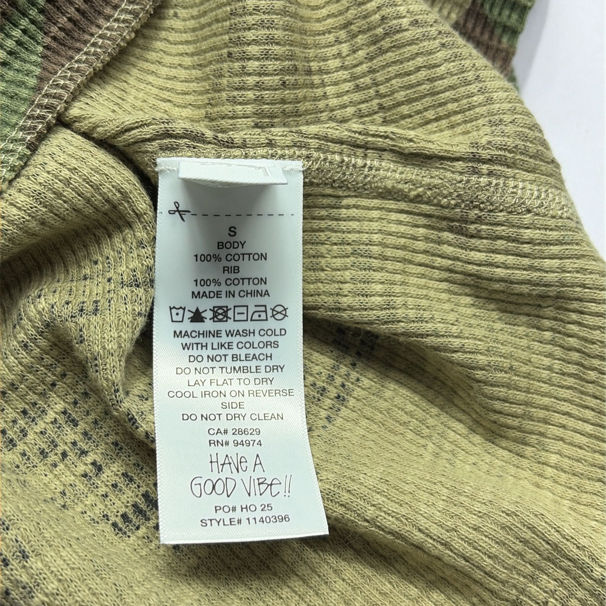 Stussy Stussy Camo Thermal Long Sleeve T-Shirt Size S Size US S / EU 44-46 / 1 - 14 Thumbnail