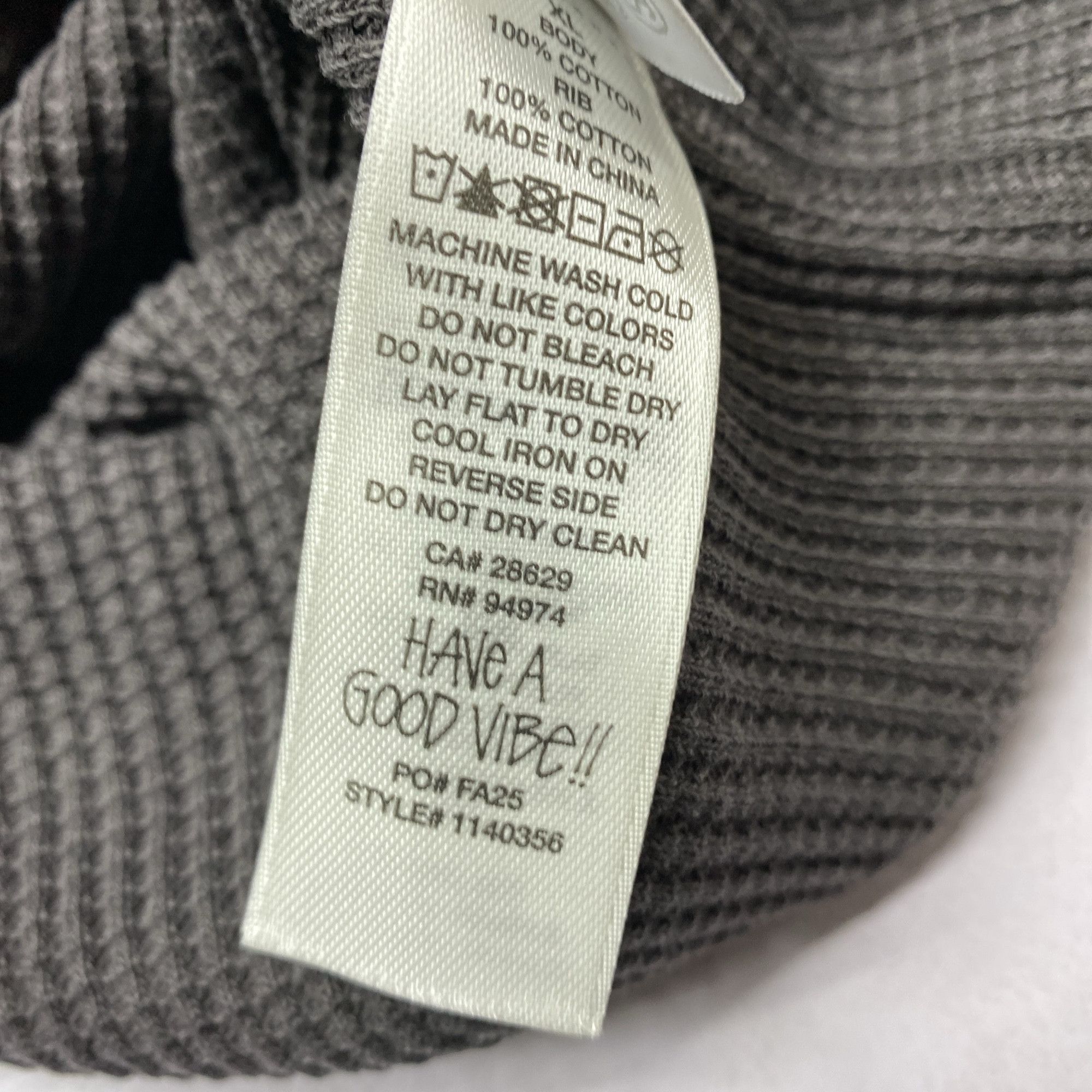 Stussy Stüssy Logo Waffle Long Sleeve T-Shirt Size XL Size US XL / EU 56 / 4 - 4 Thumbnail