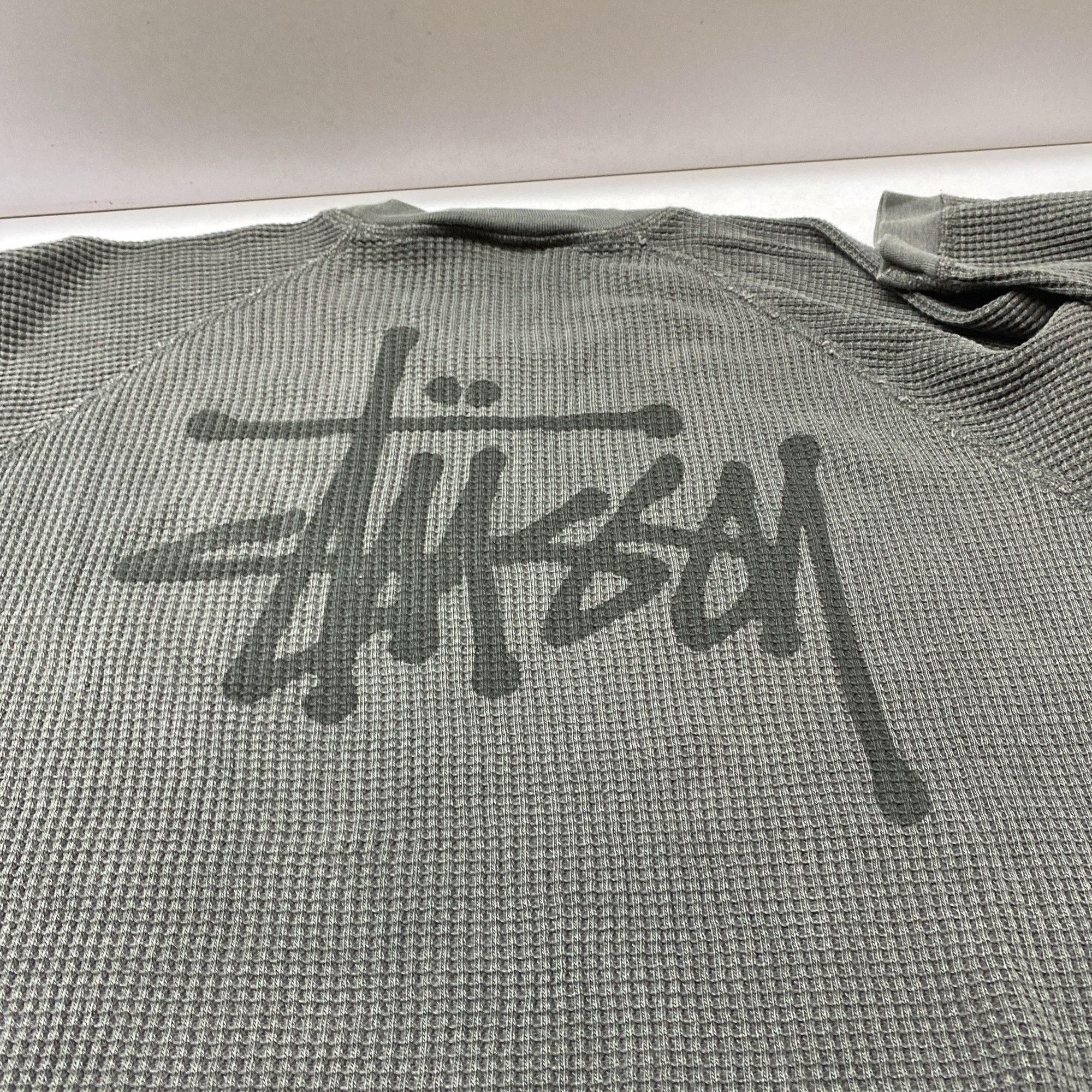 Stussy Stüssy Logo Waffle Long Sleeve T-Shirt Size XL Size US XL / EU 56 / 4 - 6 Thumbnail