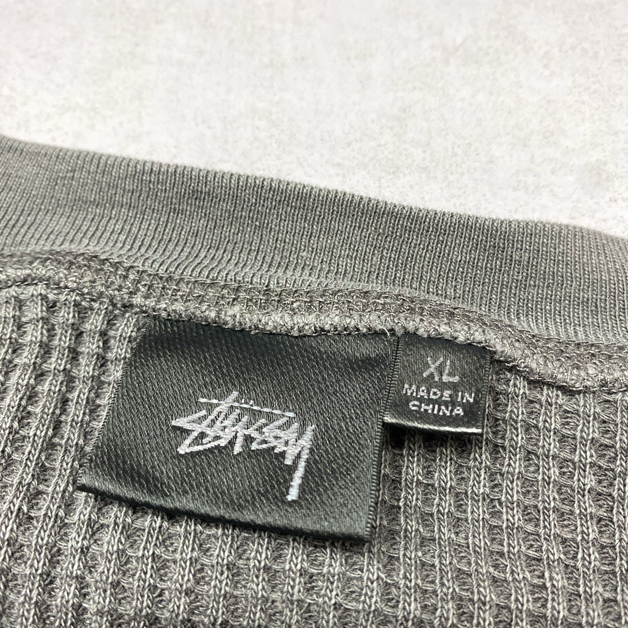 Stussy Stüssy Logo Waffle Long Sleeve T-Shirt Size XL Size US XL / EU 56 / 4 - 3 Thumbnail