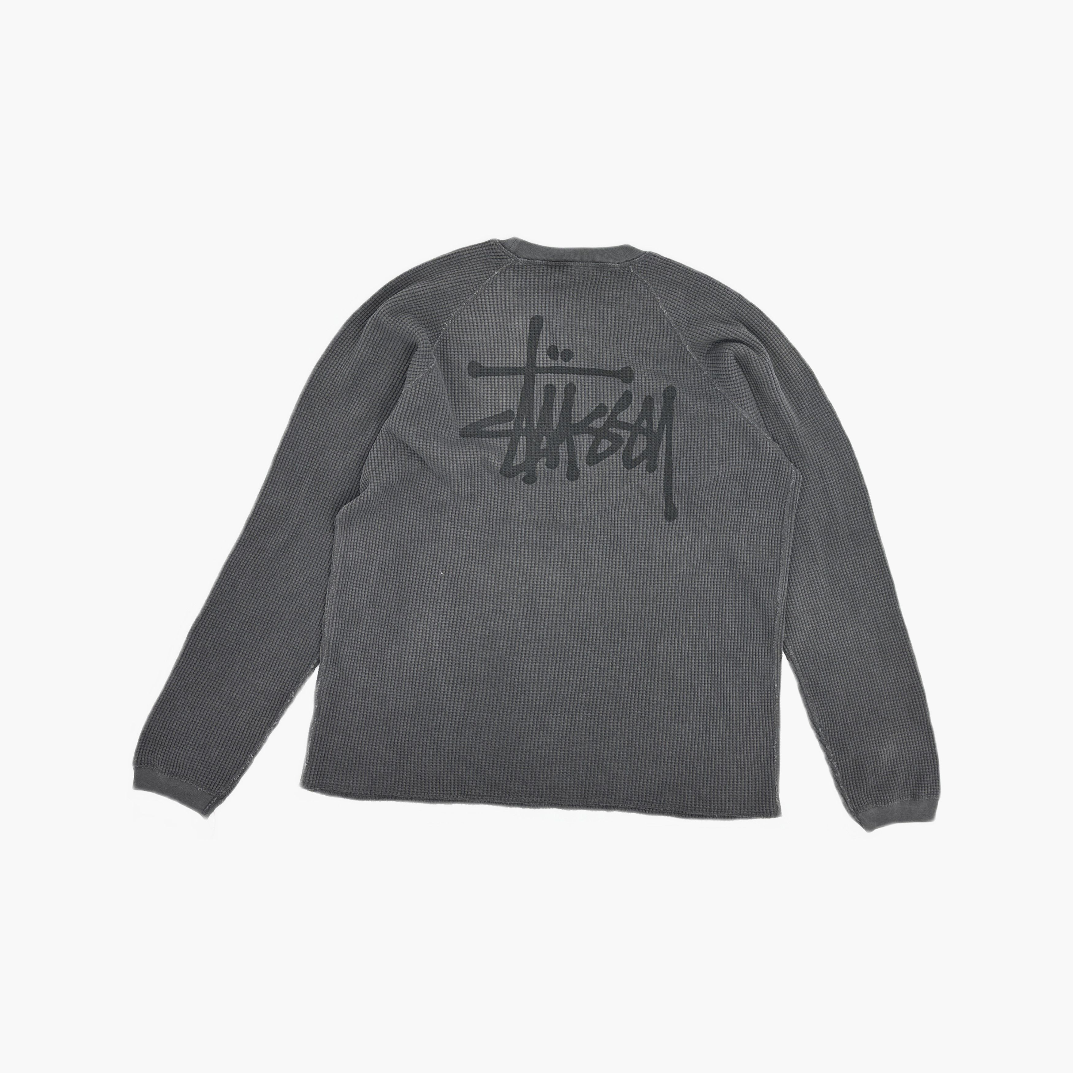 Stussy Stüssy Logo Waffle Long Sleeve T-Shirt Size XL Size US XL / EU 56 / 4 - 2 Thumbnail