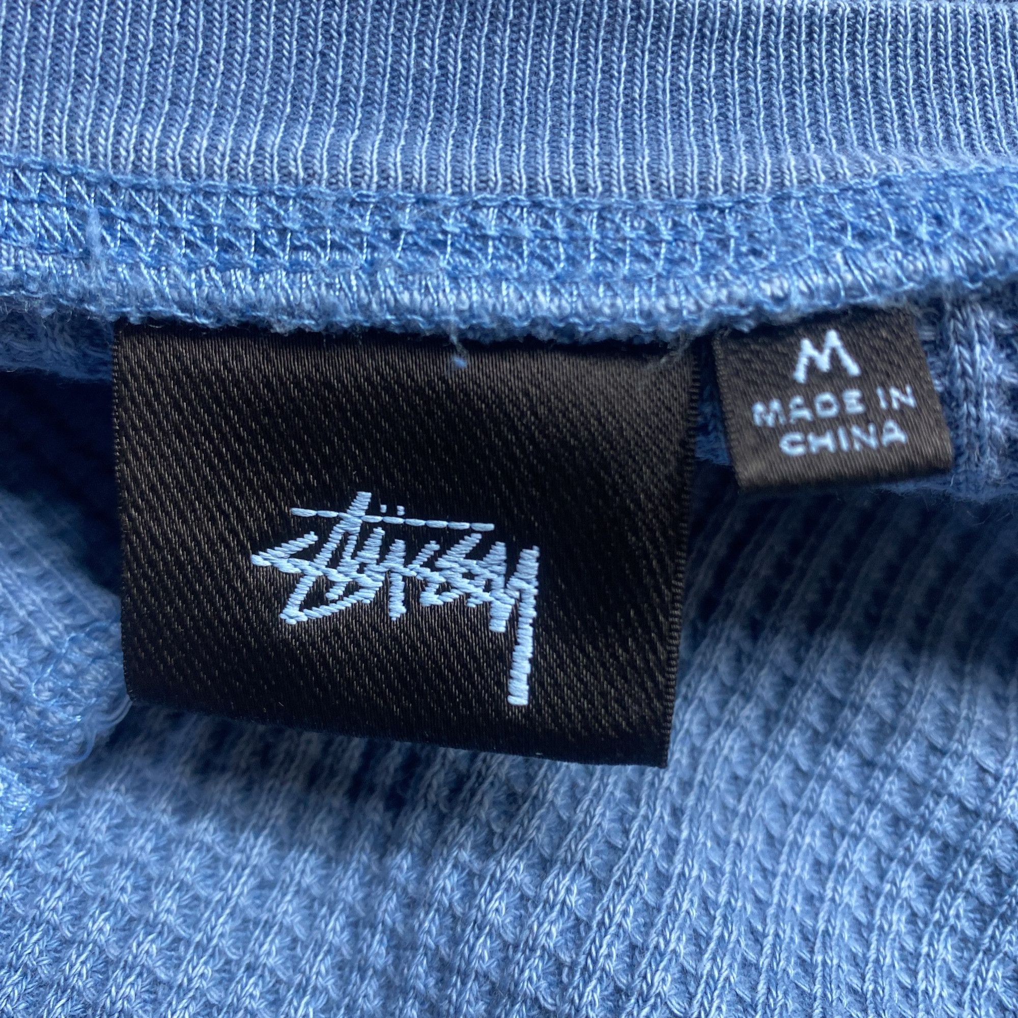 Stussy Stussy Waffle Knit Logo Long Sleeve T-Shirt Size M Size US M / EU 48-50 / 2 - 3 Thumbnail