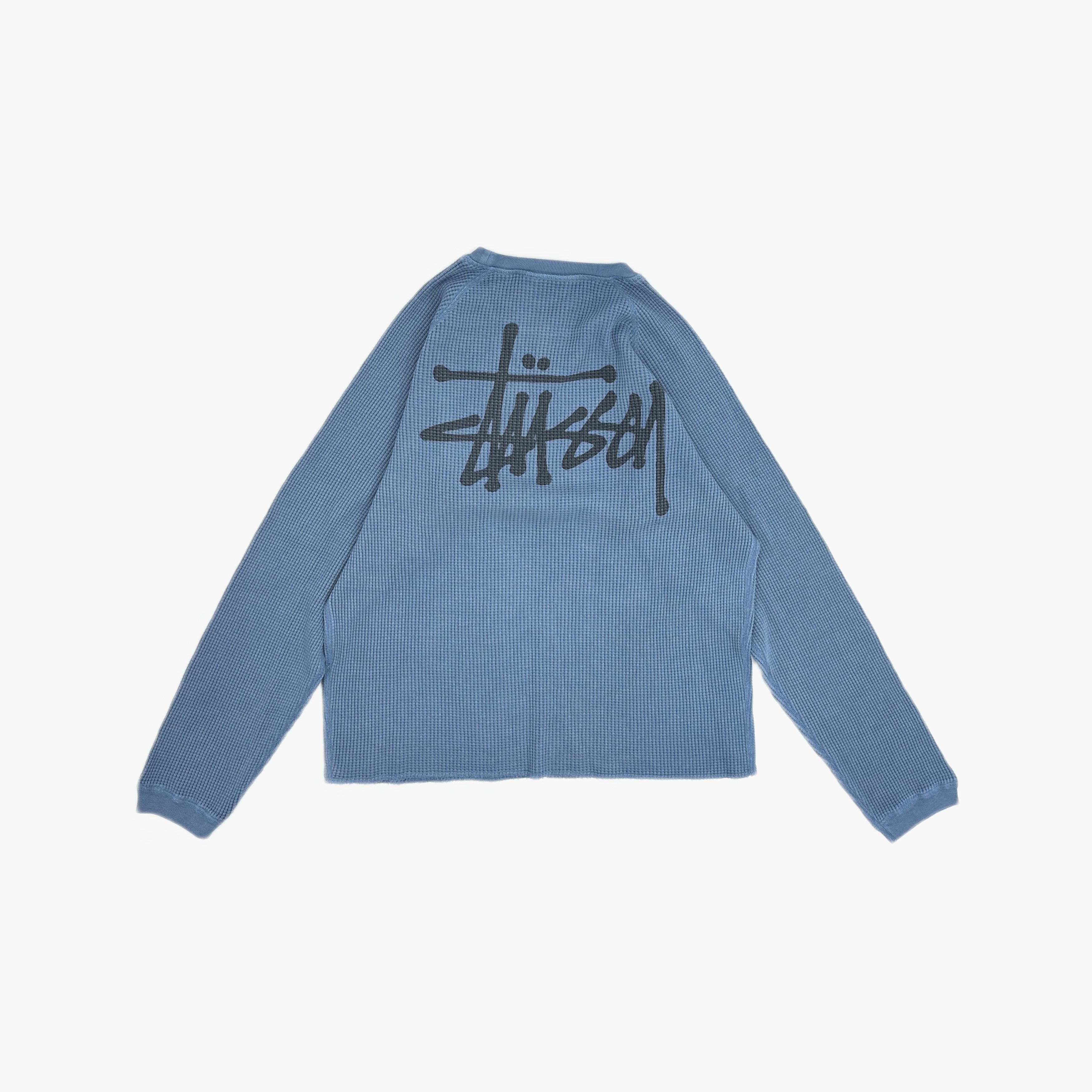 Stussy Stussy Waffle Knit Logo Long Sleeve T-Shirt Size M Size US M / EU 48-50 / 2 - 2 Thumbnail