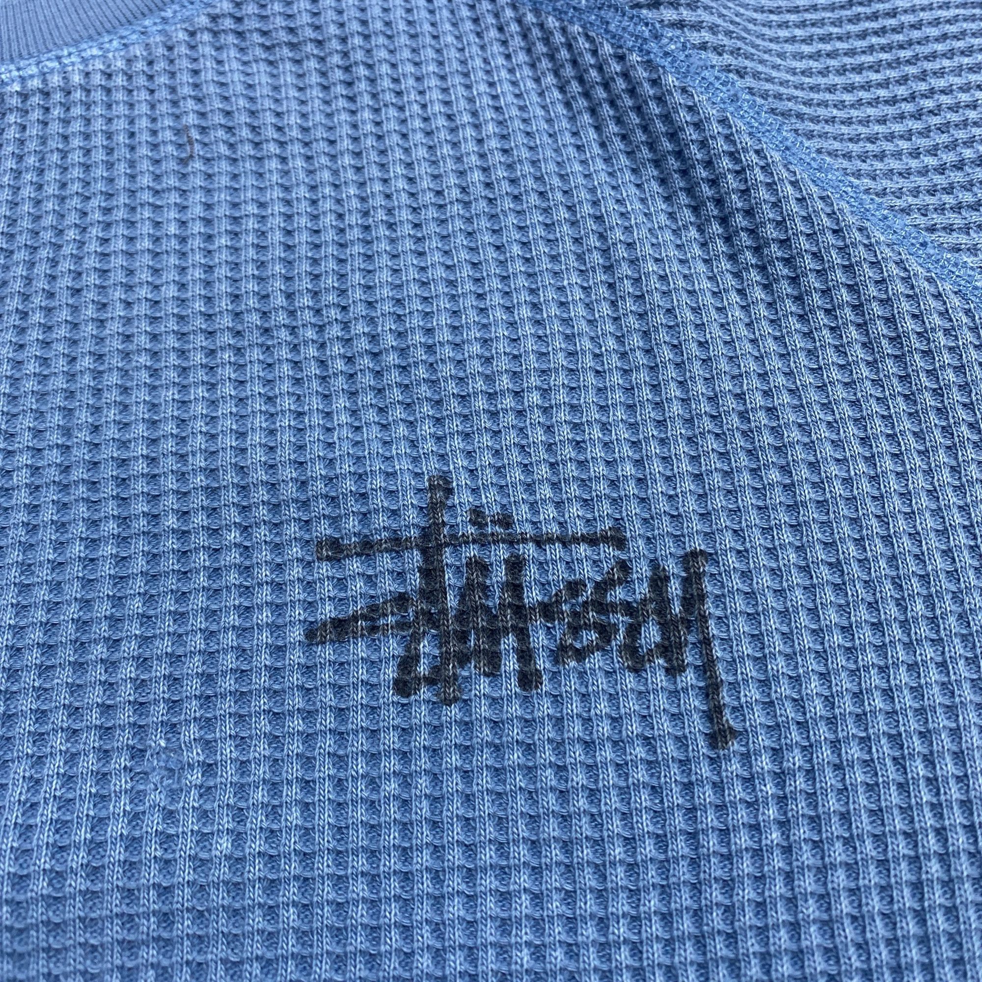 Stussy Stussy Waffle Knit Logo Long Sleeve T-Shirt Size M Size US M / EU 48-50 / 2 - 5 Thumbnail