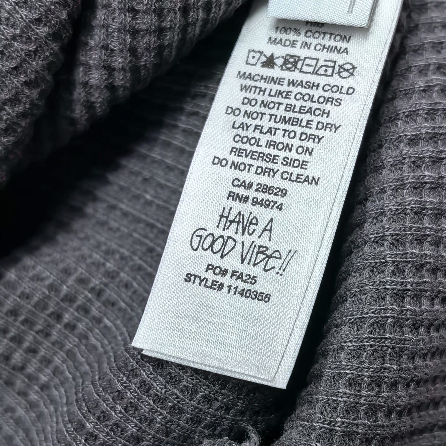 Stussy Stüssy Waffle Logo Long Sleeve T-Shirt Size S Size US S / EU 44-46 / 1 - 6 Thumbnail
