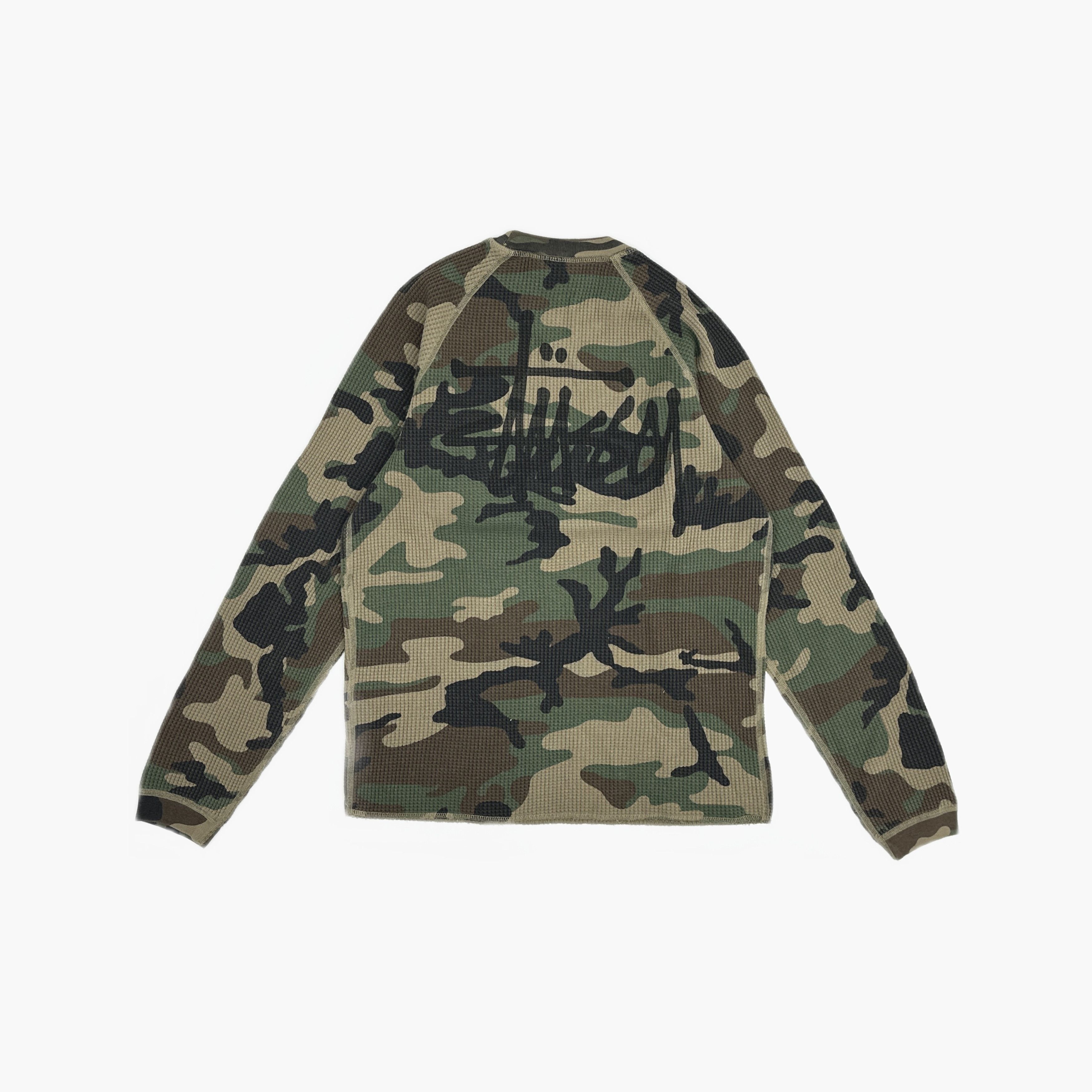 Stussy Stussy Camo Waffle Long Sleeve T-Shirt Size S Size US S / EU 44-46 / 1 - 2 Thumbnail