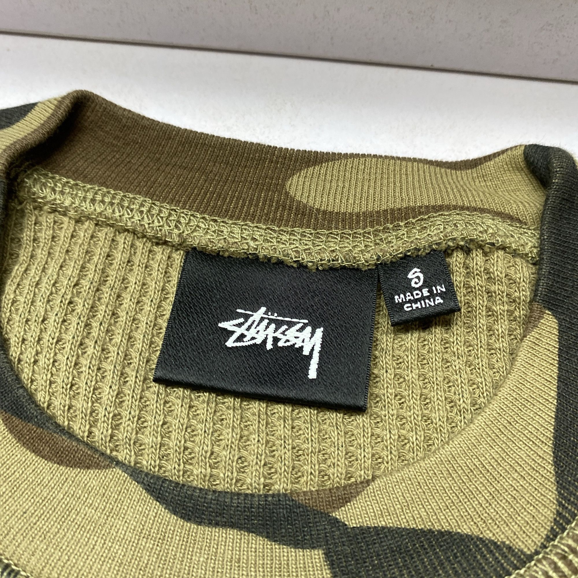 Stussy Stussy Camo Waffle Long Sleeve T-Shirt Size S Size US S / EU 44-46 / 1 - 4 Thumbnail