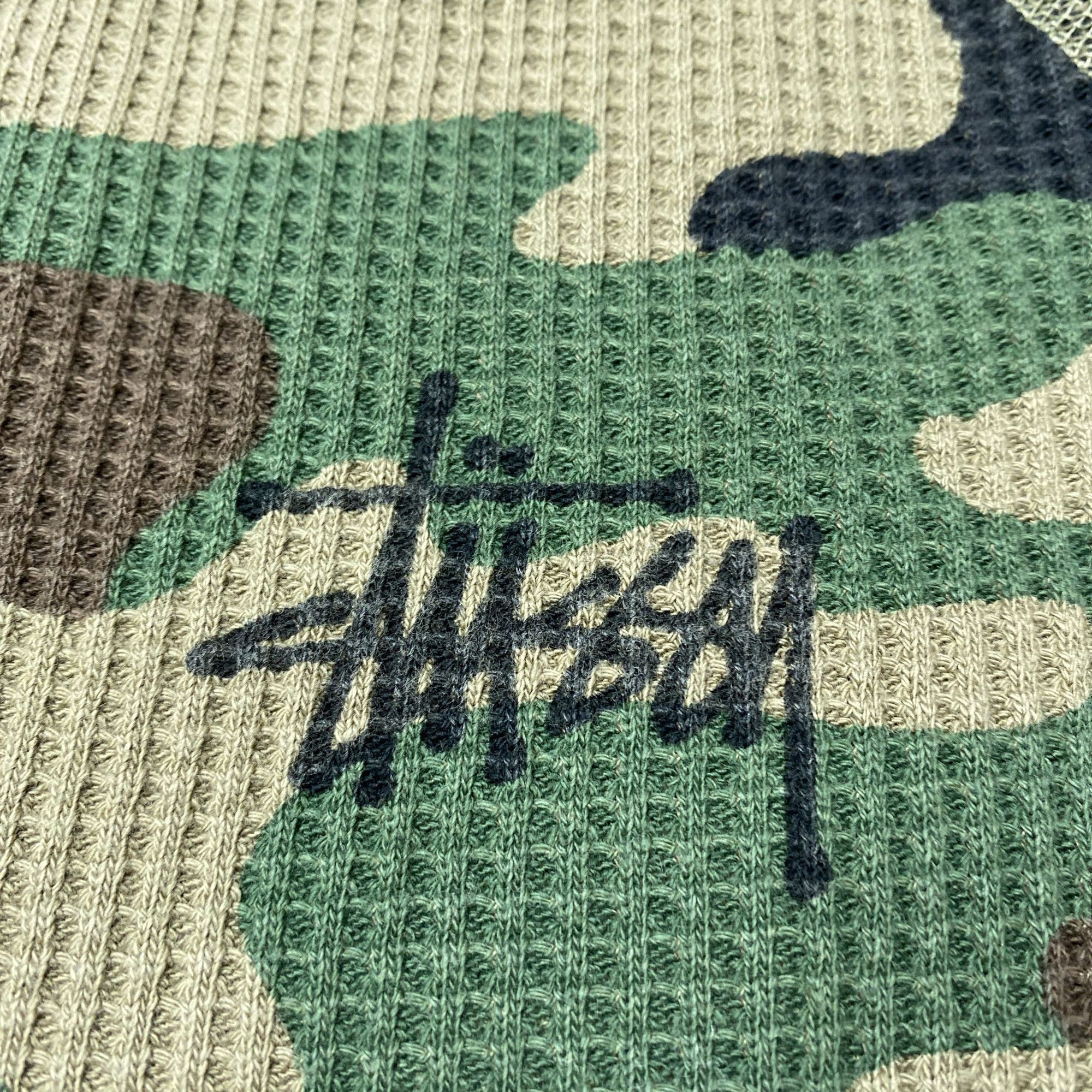 Stussy Stussy Camo Waffle Long Sleeve T-Shirt Size S Size US S / EU 44-46 / 1 - 5 Thumbnail