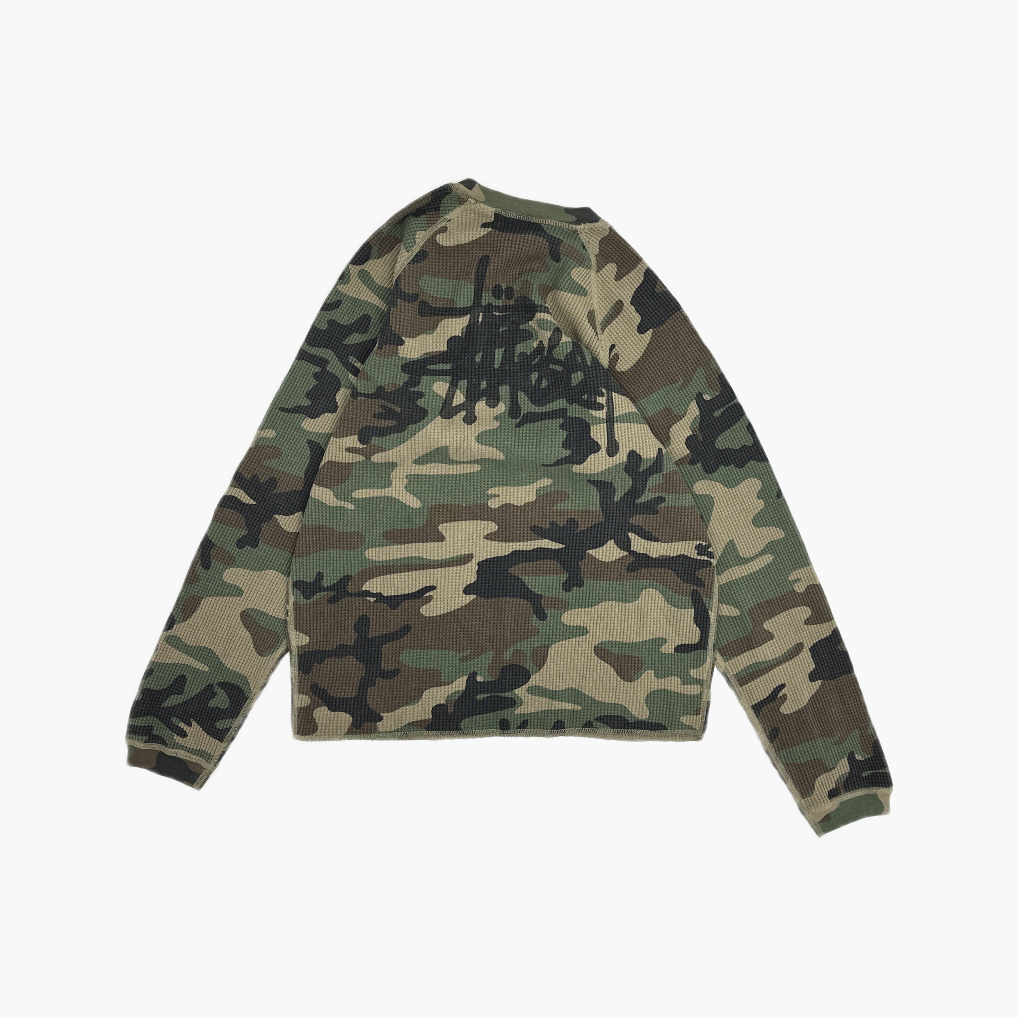 Stussy Stussy Camo Waffle Thermal Long Sleeve T-Shirt Size L Size US L / EU 52-54 / 3 - 2 Thumbnail