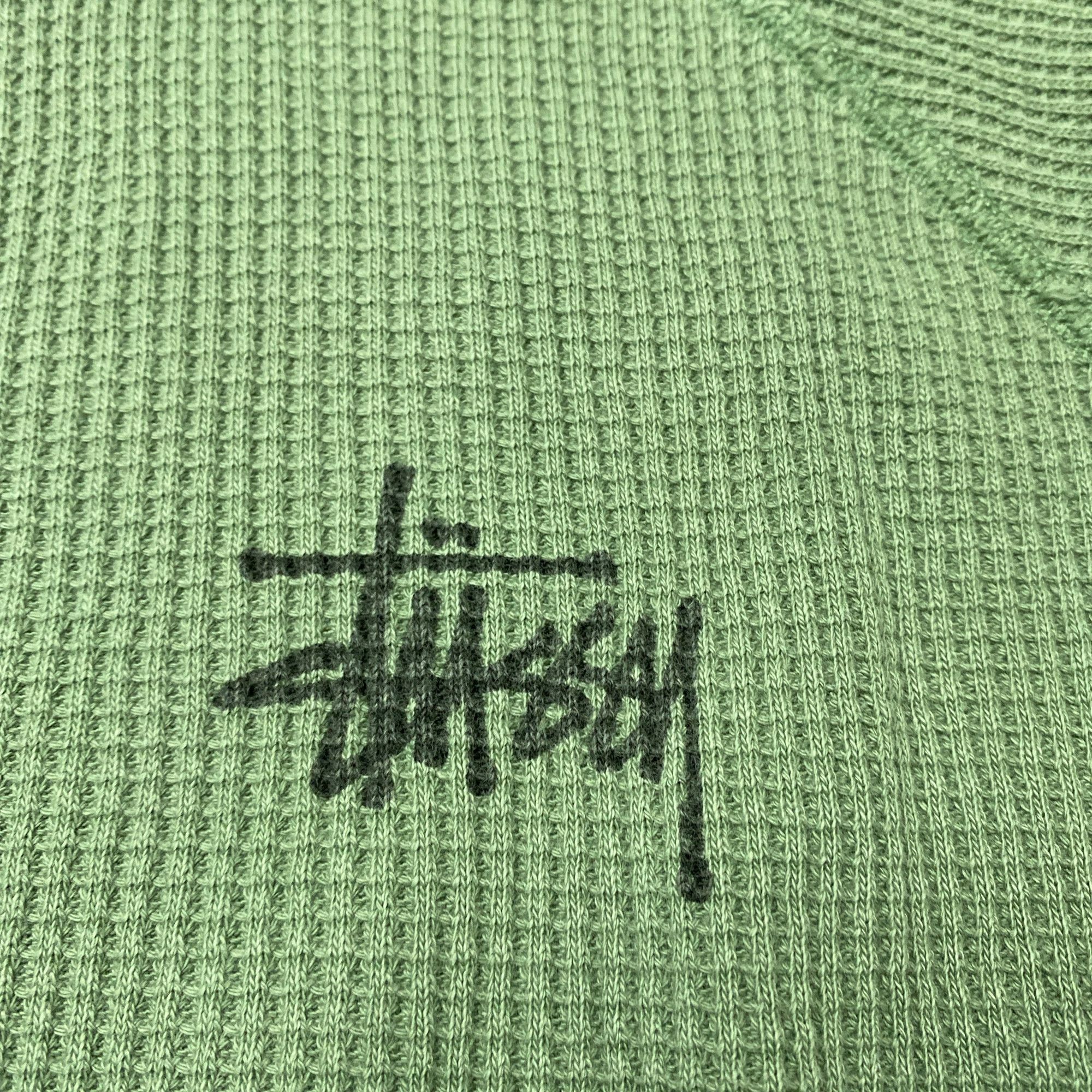 Stussy Stussy Waffle Knit Logo Long Sleeve T-Shirt Size M Size US M / EU 48-50 / 2 - 5 Thumbnail