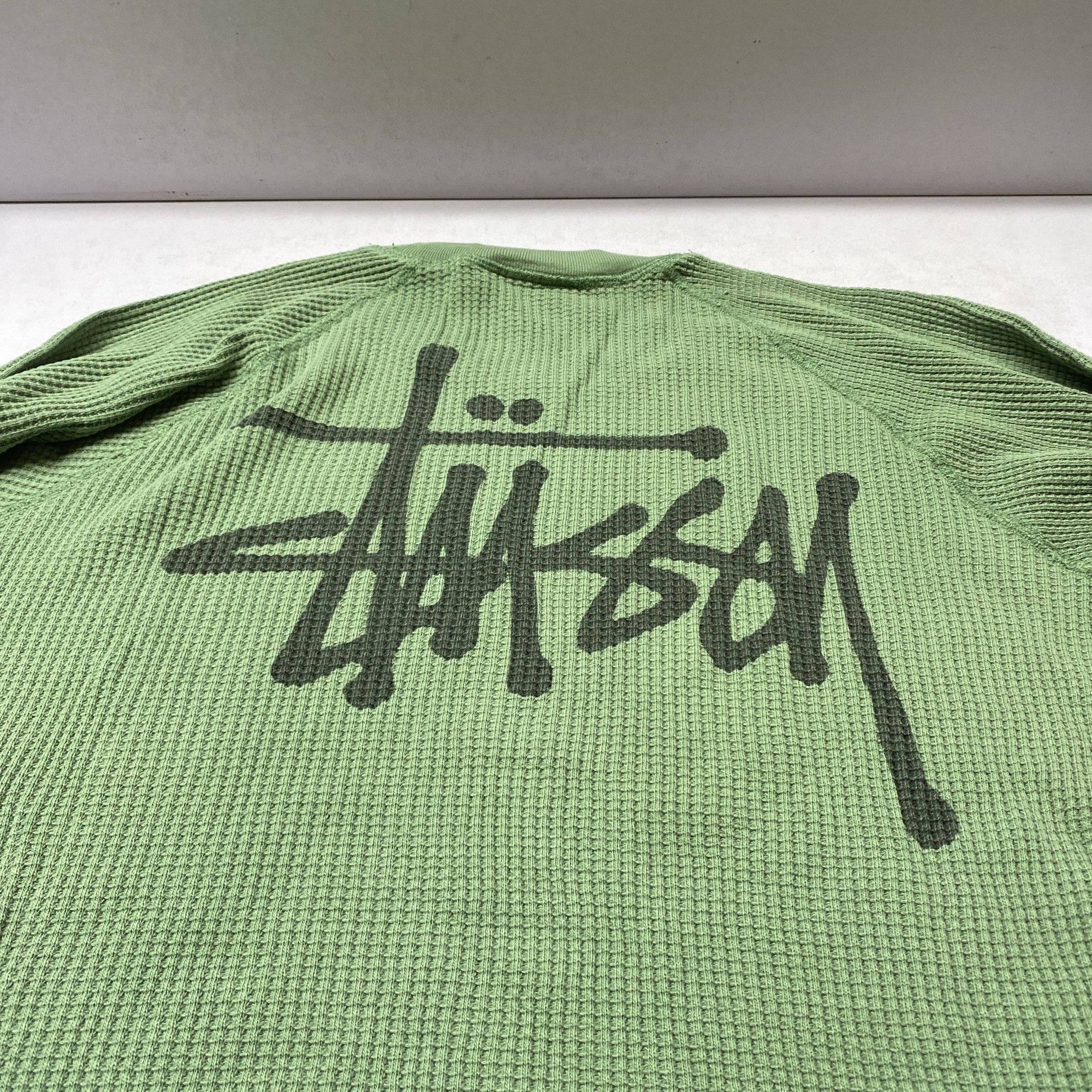 Stussy Stussy Waffle Knit Logo Long Sleeve T-Shirt Size M Size US M / EU 48-50 / 2 - 6 Thumbnail