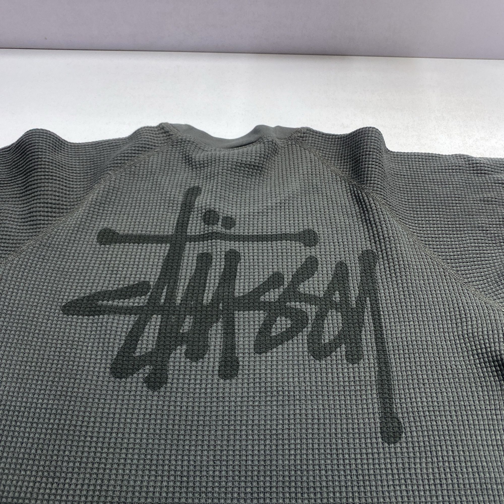 Stussy Stussy Waffle Knit Logo Long Sleeve Tee Size L Size US L / EU 52-54 / 3 - 6 Thumbnail