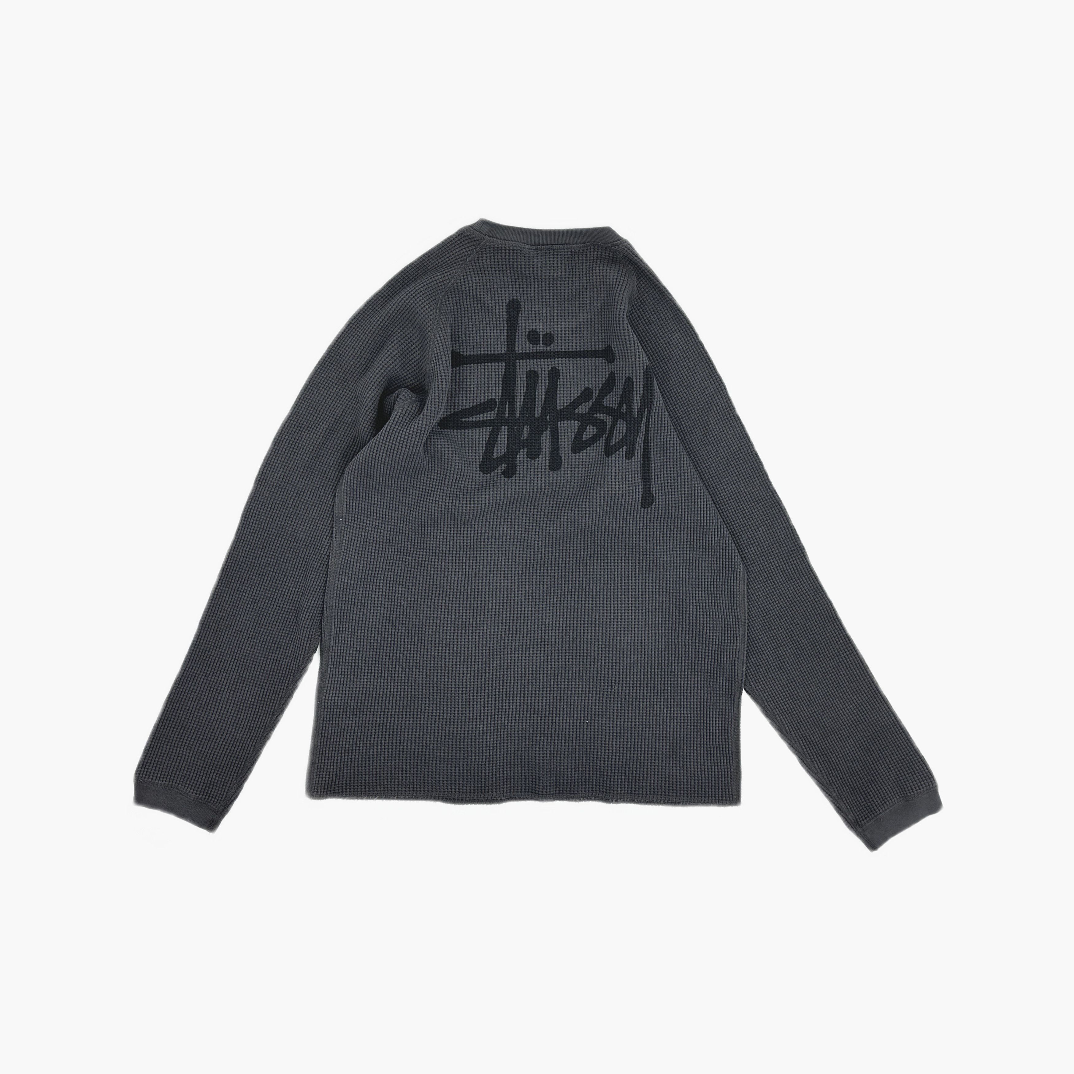 Stussy Stussy Waffle Knit Logo Long Sleeve Tee Size L Size US L / EU 52-54 / 3 - 2 Thumbnail