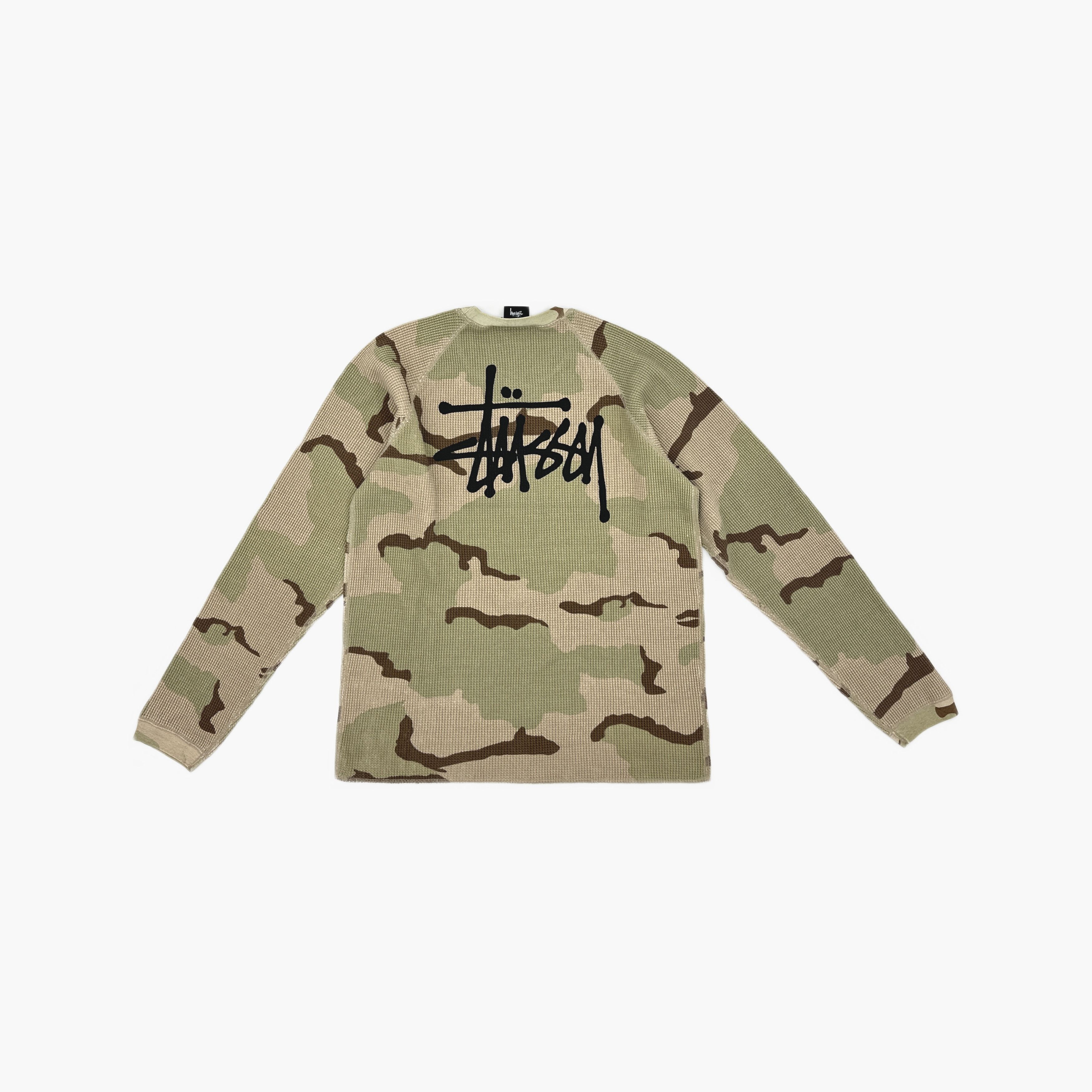 Stussy Stussy Camo Waffle Thermal Long Sleeve Shirt Size XL Size US XL / EU 56 / 4 - 2 Thumbnail
