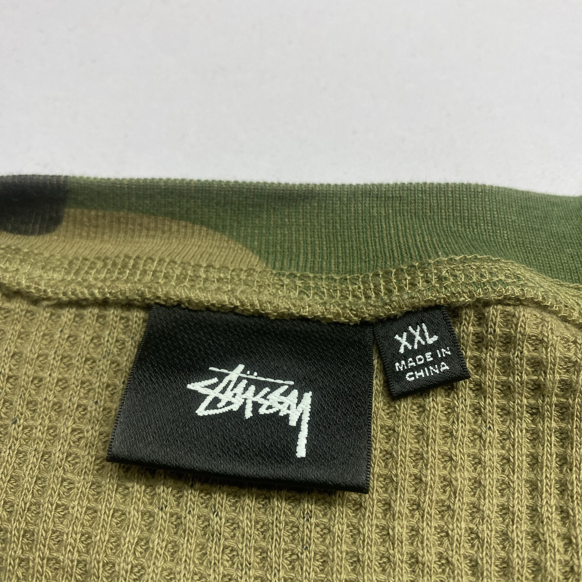 Stussy Stussy Camo Waffle Thermal Long Sleeve T-Shirt Size XXL Size US XXL / EU 58 / 5 - 3 Thumbnail